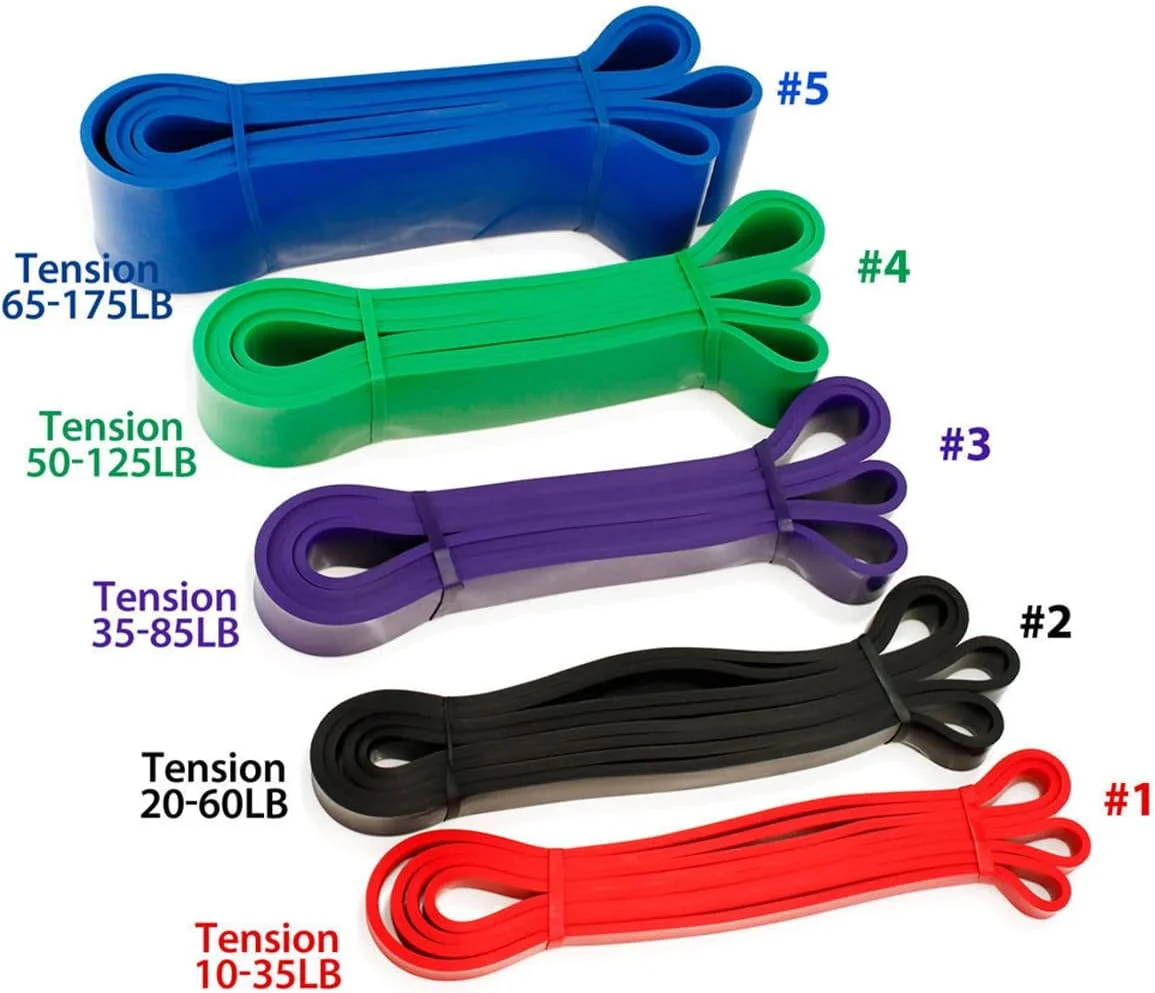 ست کش های ورزشی مقاومتی KASTWAVE برای ریکاوری، فیزیوتراپی، یوگا، پیلاتس، توانبخشی، تناسب اندام، تمرینات قدرتی، مجموعه 5 کش با 5 سطح مقاومت مختلف