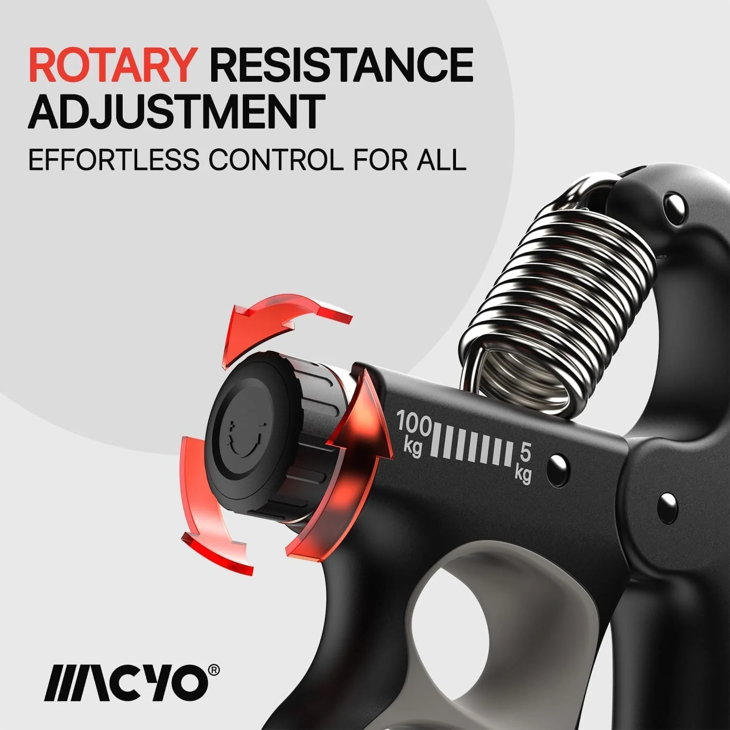 تقویت کننده قدرت مچ با دسته های پهن تر - قابل تنظیم بین 5 تا 100 کیلوگرم، شمارنده اتوماتیک و طراحی ارگونومیک، تمرین ساعد برای ورزشکاران و بهبود آسیب دیدگی