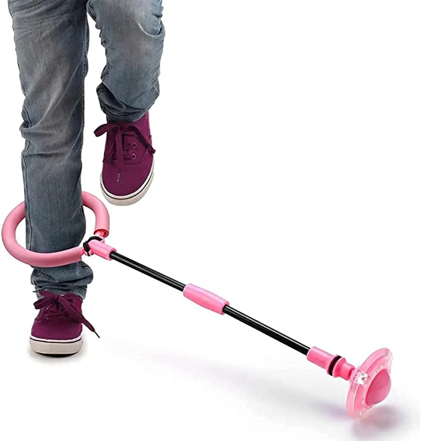 توپ چرخشی تاشو کودکان KASTWAVE، ساخته شده از مواد PVC و PP، توپ ورزشی رنگارنگ پرشی، بازی طناب پرشی تناسب اندام برای بزرگسالان و کودکان، بدون نیاز به شارژ، دارای کیف حمل (صورتی) توپ چرخشی تاشو کودکان KASTWAVE، ساخته شده از مواد PVC و PP، توپ ورزشی رنگارنگ پرشی، بازی طناب پرشی تناسب اندام برای بزرگسالان و کودکان، بدون نیاز به شارژ، دارای کیف حمل (صورتی)