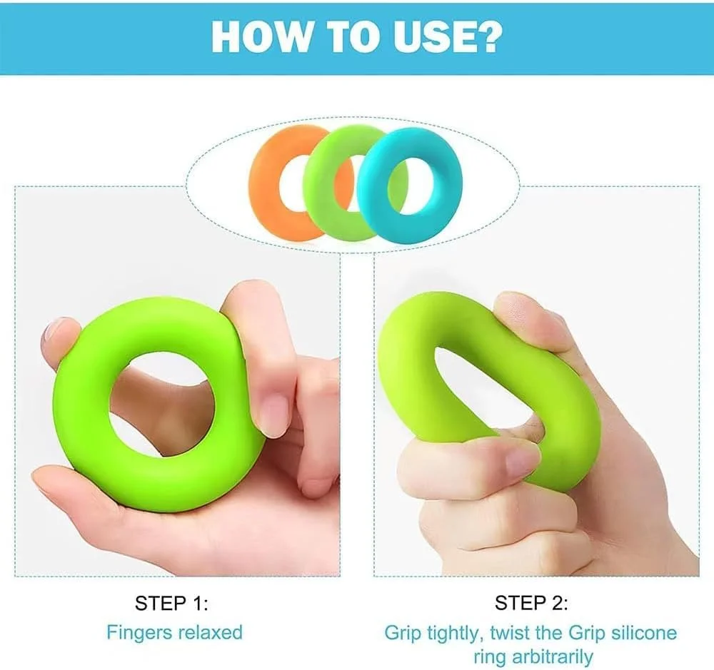 ست تمرین انگشت 9 عددی تقویت کننده گیره دست، کیت توپ فشاری انگشتی سیلیکونی برای قدرت گیره، تمرین عضلات، ورزش، صخره نوردی، تناسب اندام