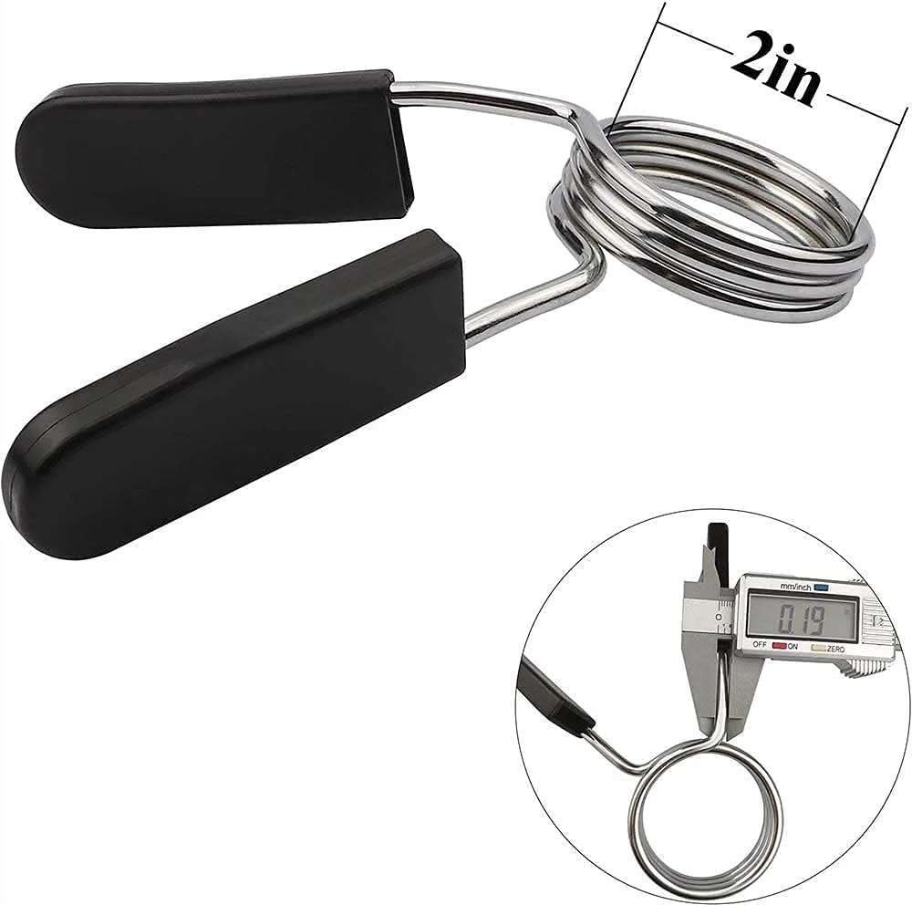 ست گیره فنری میله هالتر و دمبل ۲ اینچی KASTWAVE (دو عددی) - بست های محکم برای تمرینات ورزشی و تجهیزات وزنه برداری