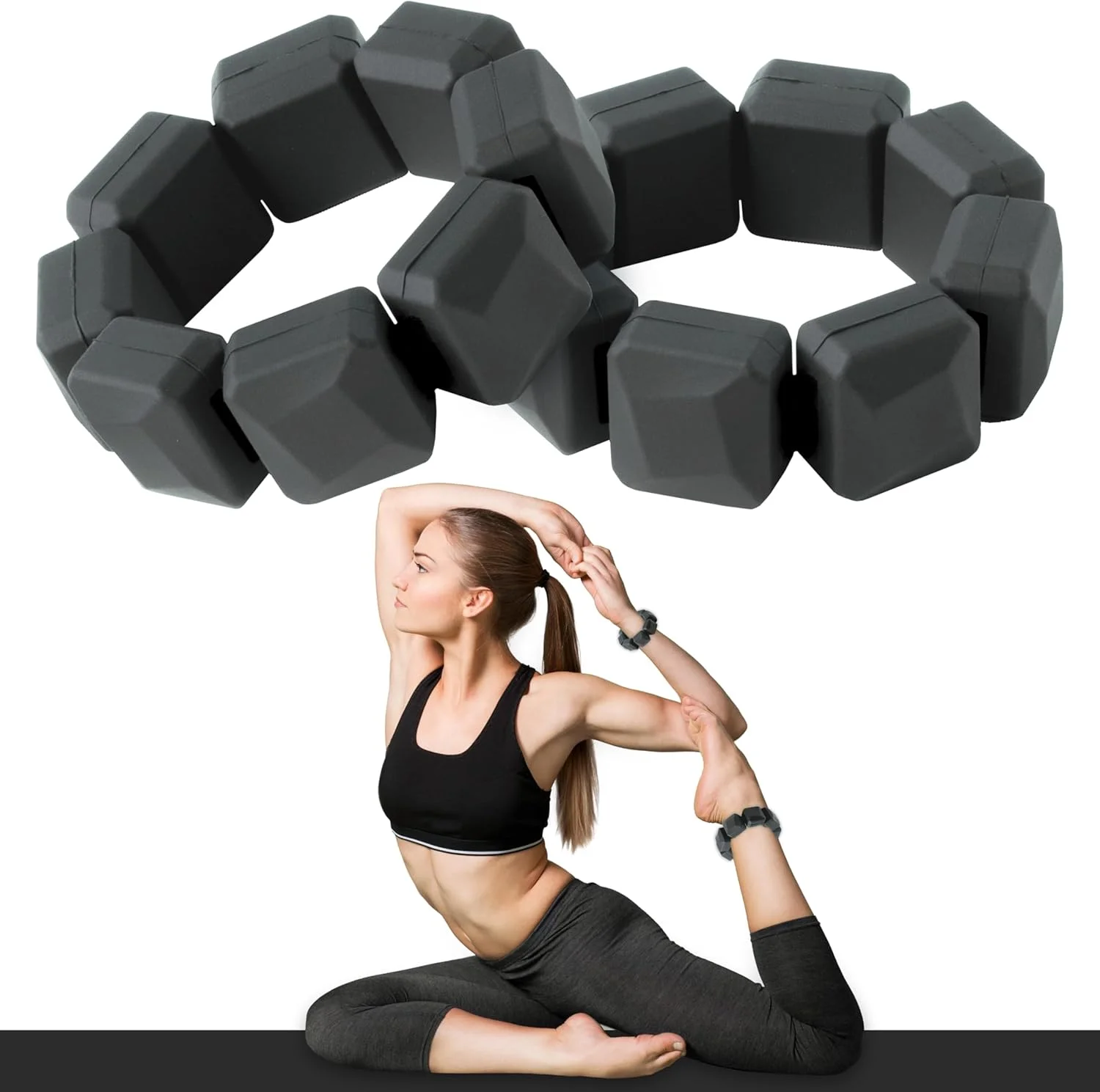 یک جفت وزنه مچ دست و پا، دستبند وزنه دار سیلیکونی پوشیدنی برای تمرین، ست النگو وزنه ای ضد آب برای پیاده روی، دویدن، یوگا، پیلاتس، ایروبیک (مشکی)