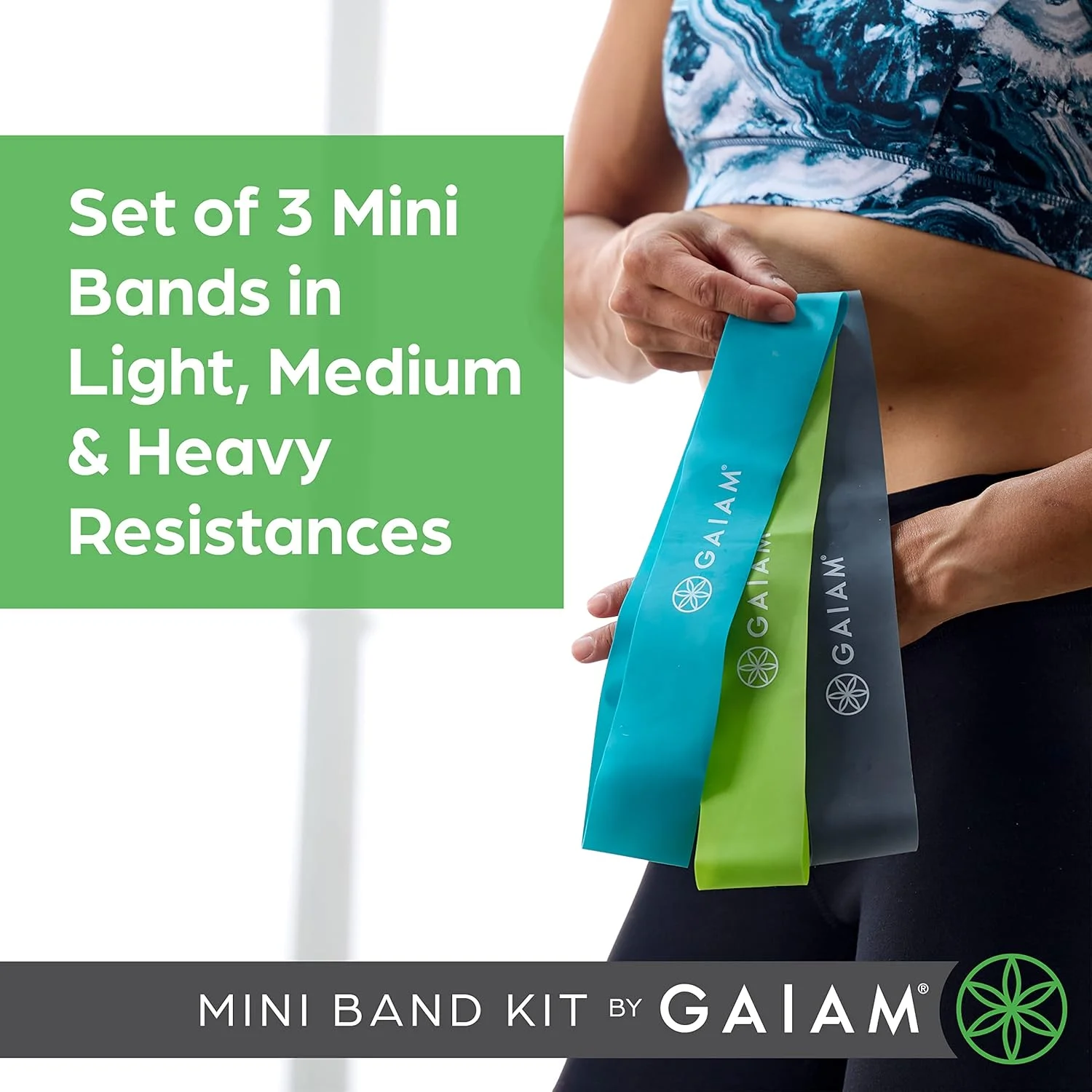 مجموعه سه عددی کش های مینی مقاومتی Gaiam Restore
