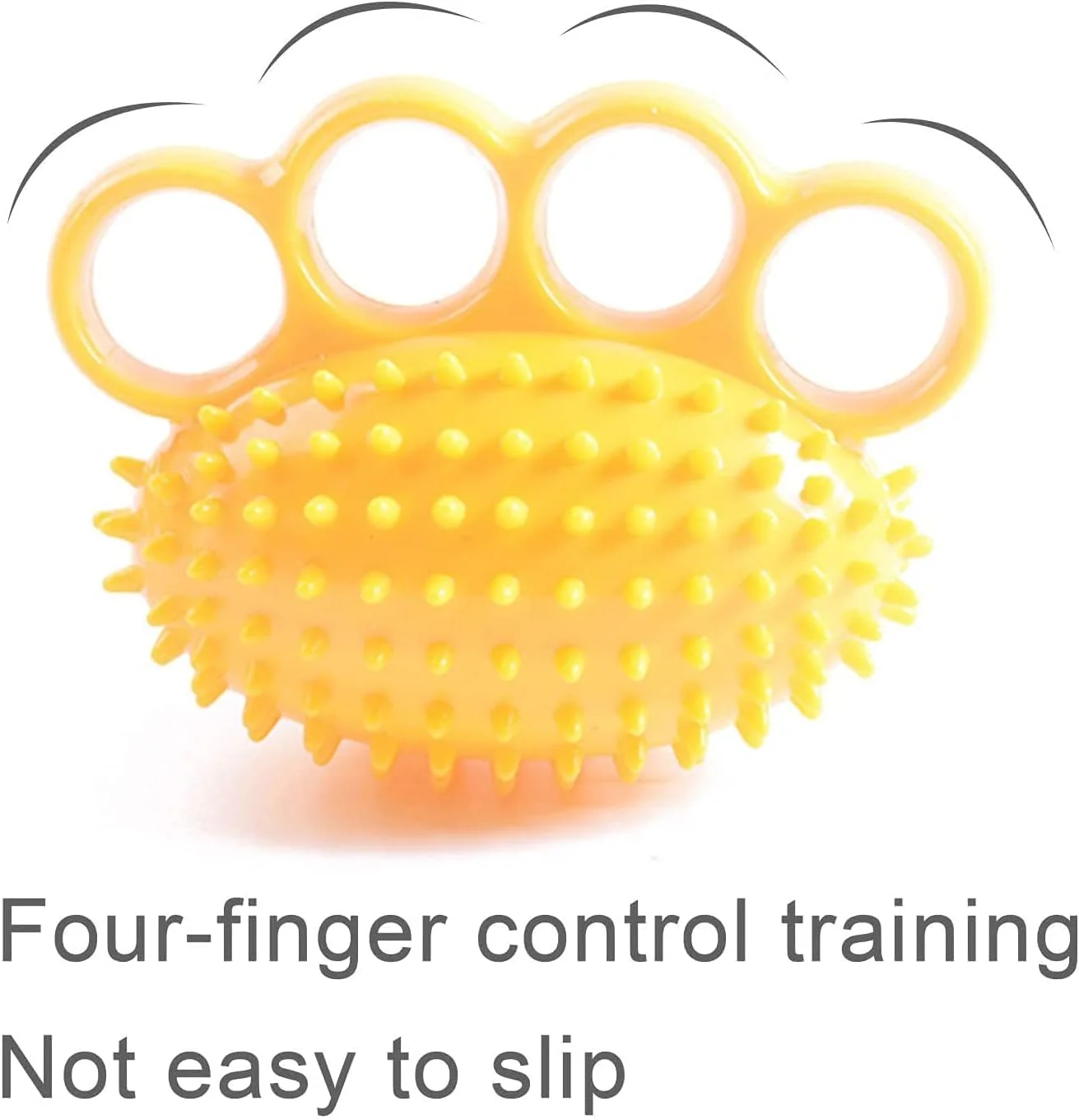 توپ تمرین انگشت ELECDON، تقویت کننده مچ دست، تقویت کننده دست، توپ فشاری و توپ ضد استرس برای بزرگسالان، توپ درمانی برای گرفتگی عضلات دست و ریکاوری (زرد)