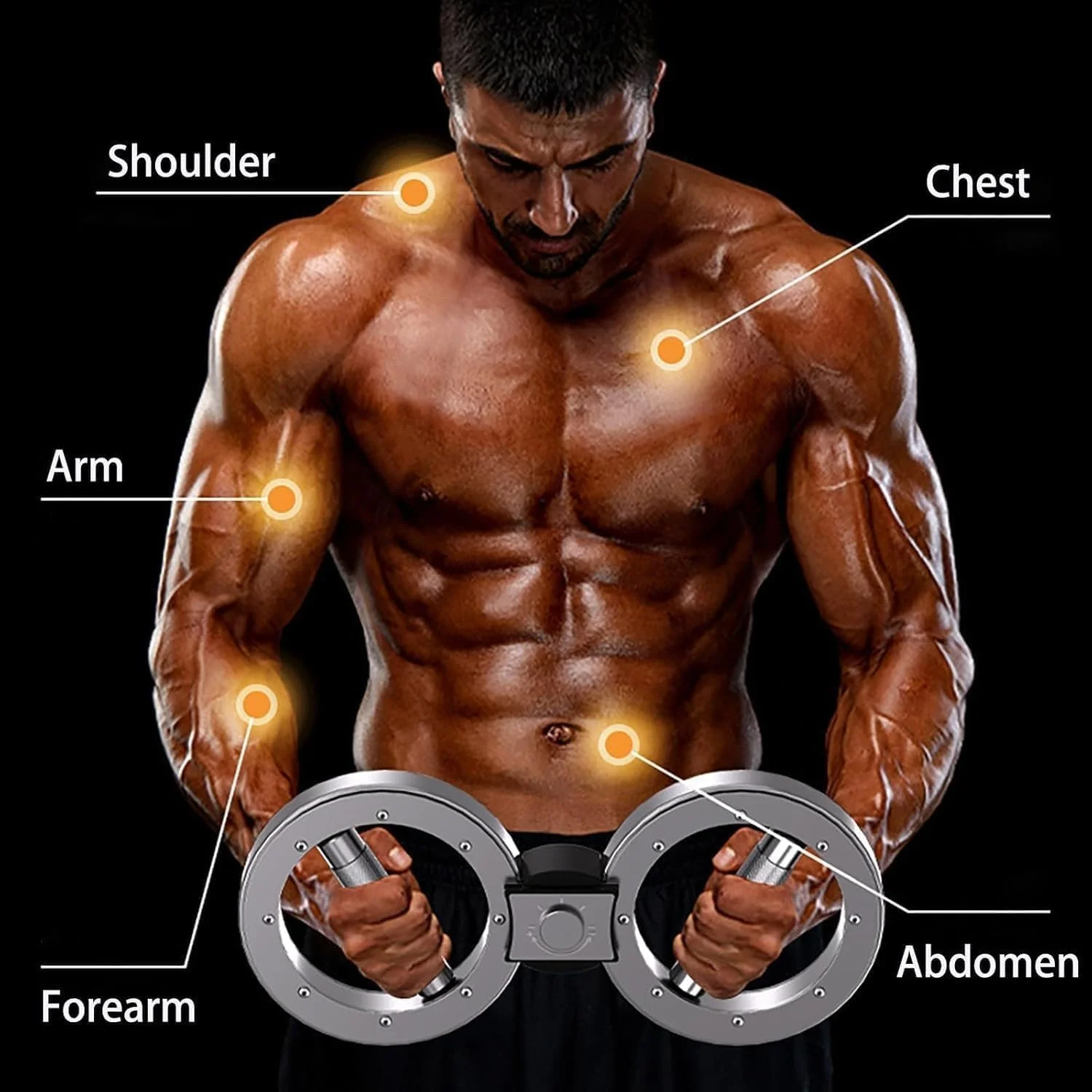 دستگاه تمرین دهنده چرخاننده ساعد، تجهیزات ورزشی بازو با مقاومت قابل تنظیم 5.5 کیلوگرمی، دستگاه سوزاندن چرخاننده، تمرین قدرتی بازو و شانه برای تمرینات خانگی و باشگاه