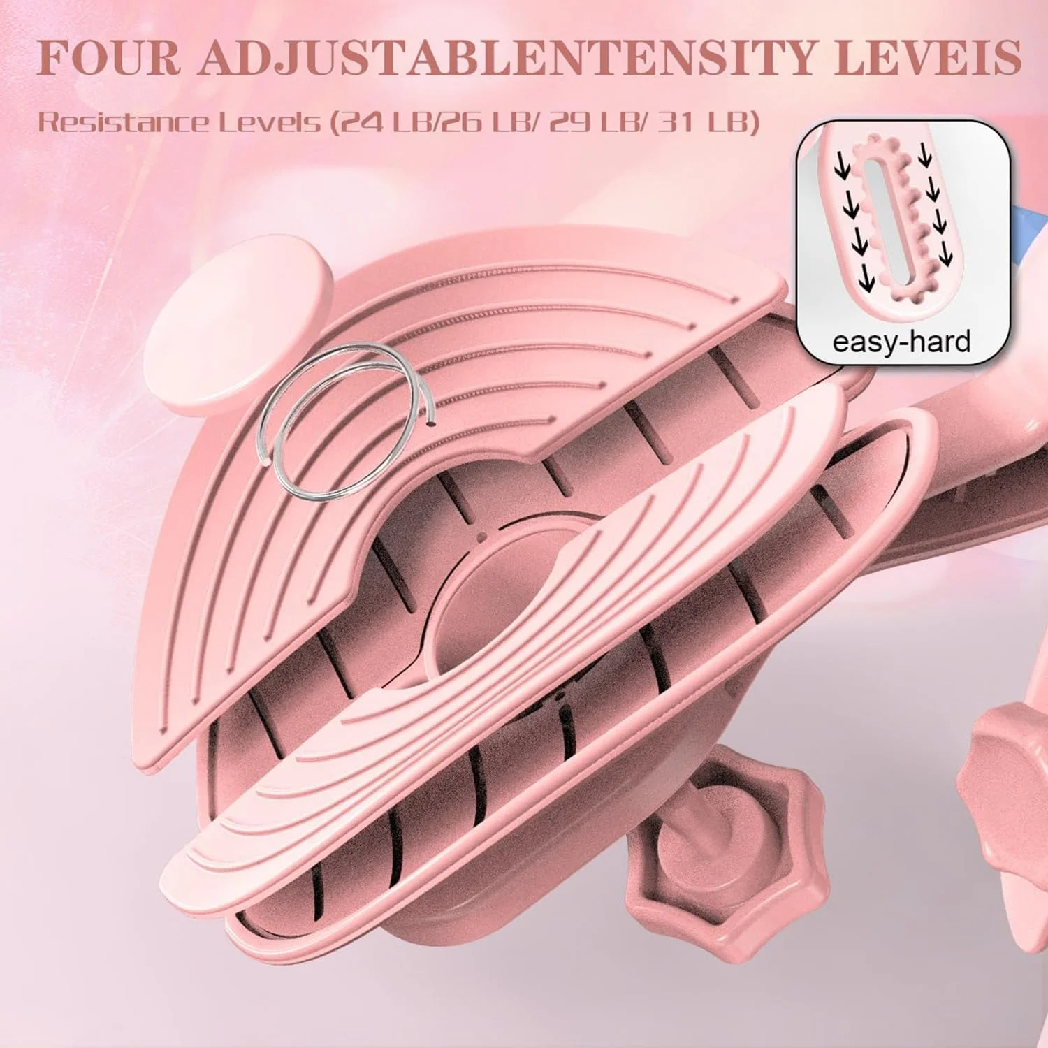 تقویت کننده ران، تمرین دهنده کگل برای عضلات کف لگن، تمرین دهنده ران داخلی برای باسن، بازو، تمرین پا، مقاومت قابل تنظیم 4 سطح، تجهیزات ورزشی با شمارنده قابل شارژ