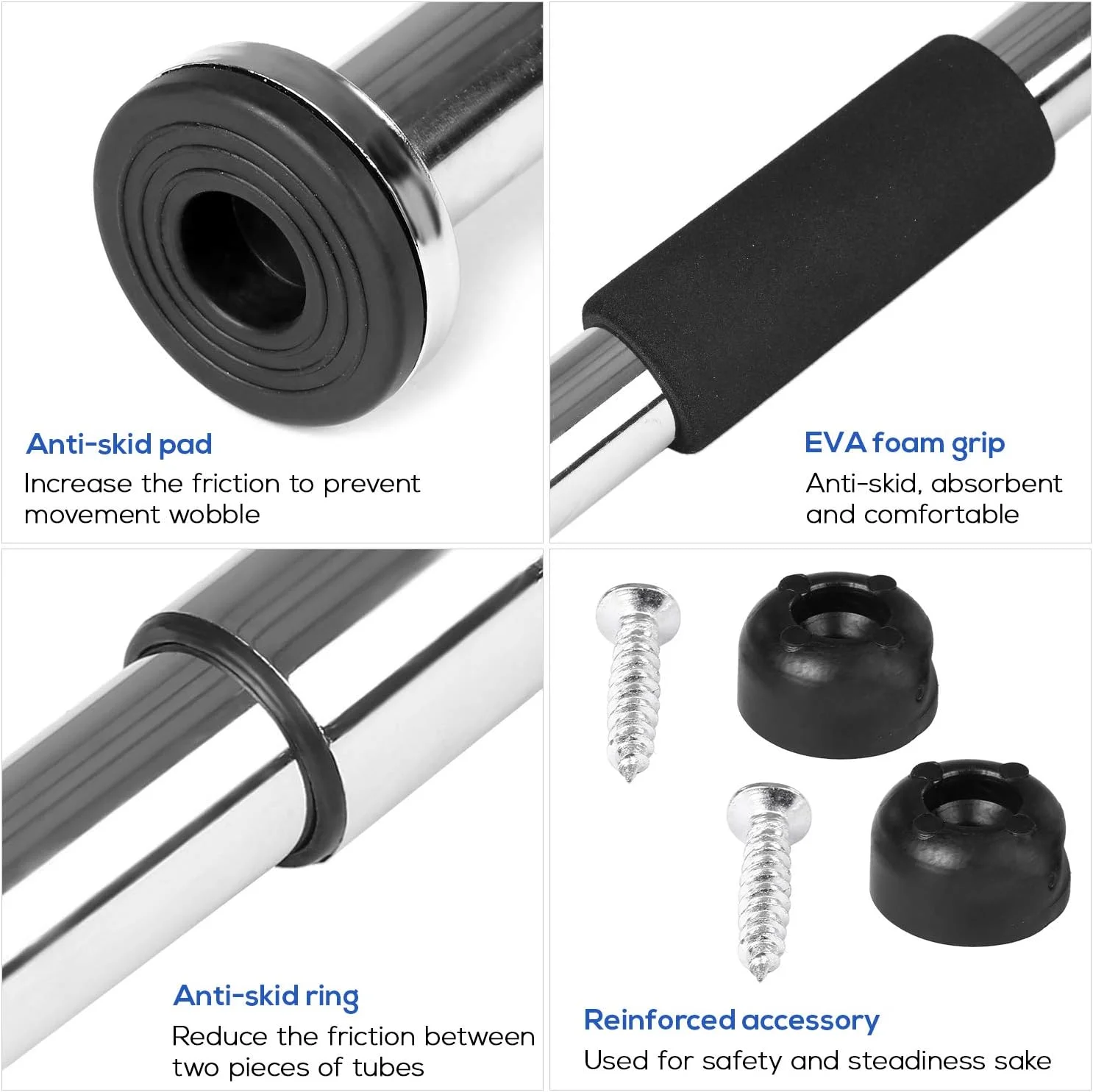 میله بارفیکس درب منزل Explopur، میله بارفیکس قابل تنظیم برای درب منزل، تجهیزات ورزشی و تمرینات تناسب اندام، تحمل وزن 160 کیلوگرم