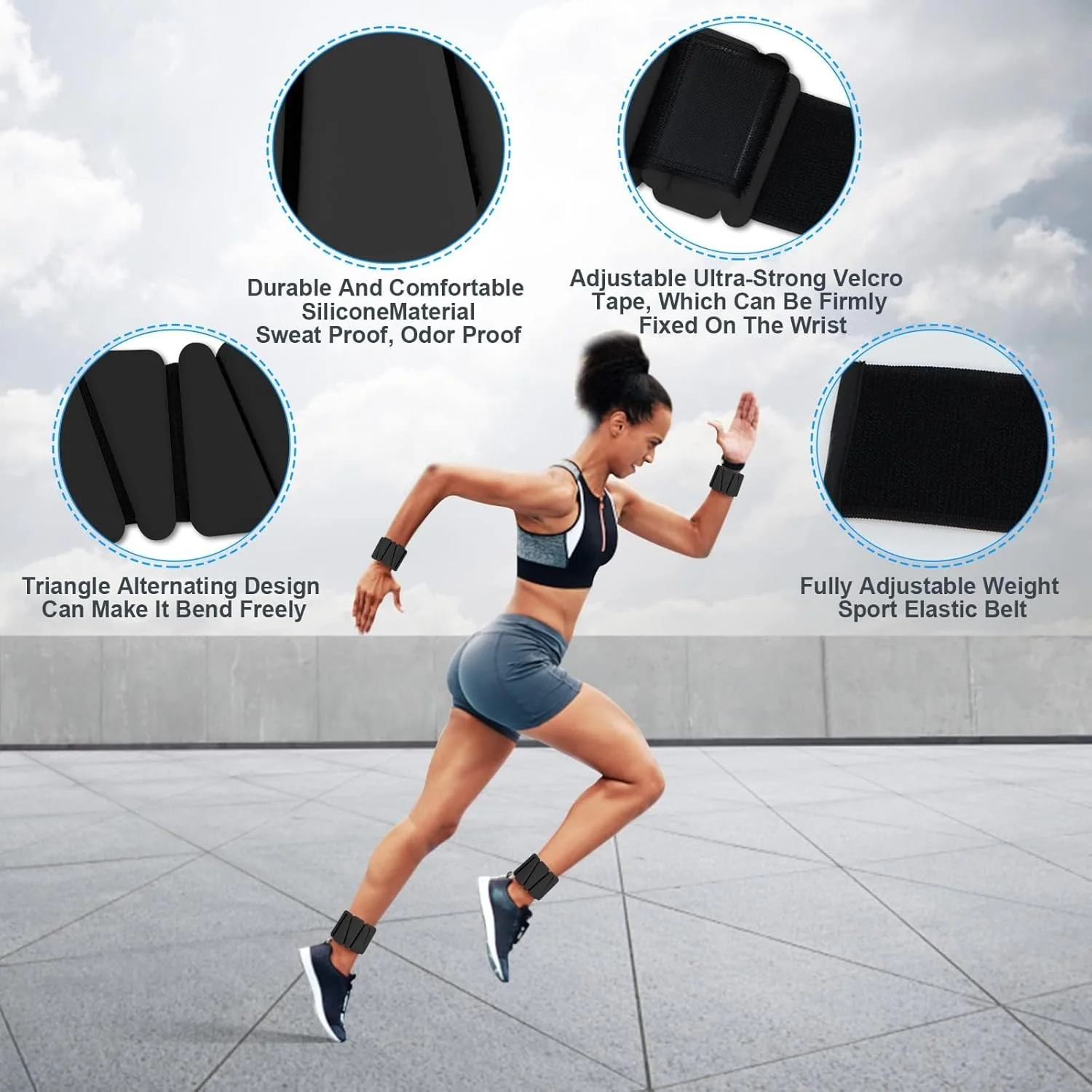 وزنه مچ دست زنانه، ست 2 عددی، راحت و تنفسی، قابل جابجایی، وزنه بازو قابل تنظیم، وزنه مچ پا برای یوگا، رقص، پیلاتس، تمرینات استخر و دویدن، 900 گرم