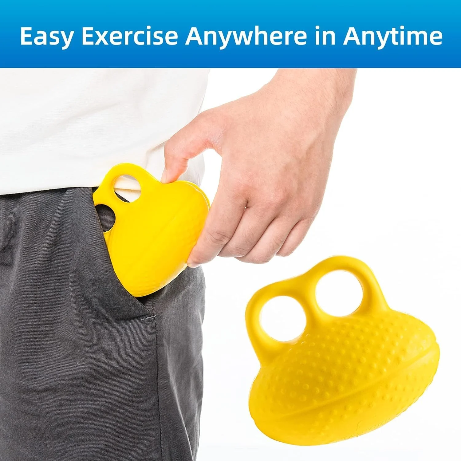 توپ تمرین دست - تقویت کننده انگشت و مچ دست، توپ های فشاری برای تقویت دست، آرتروز، تسکین تونل کارپال، 2 عدد