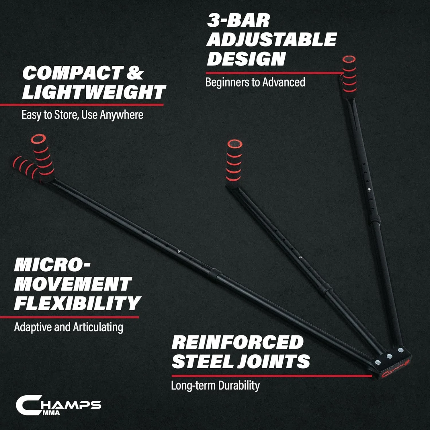 دستگاه کشش پا 3 میله ای – دستگاه اسپلیت استیل، تجهیزات هنرهای رزمی ترکیبی، دستگاه کشش همسترینگ، افزایش دامنه حرکتی و انعطاف پذیری کششی – تجهیزات تمرین یوگا، باله، رقص و ژیمناستیک