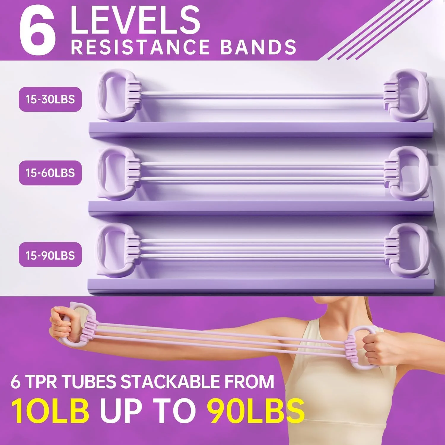 کش طناب کششی BIGTHREE، طناب کششی تقویت کننده سینه، تمرین دهنده مقاومتی ورزشی، باندهای کششی شانه قابل تنظیم، باند الاستیک تناسب اندام کششی برای تمرینات خانگی، تناسب اندام، پیلاتس