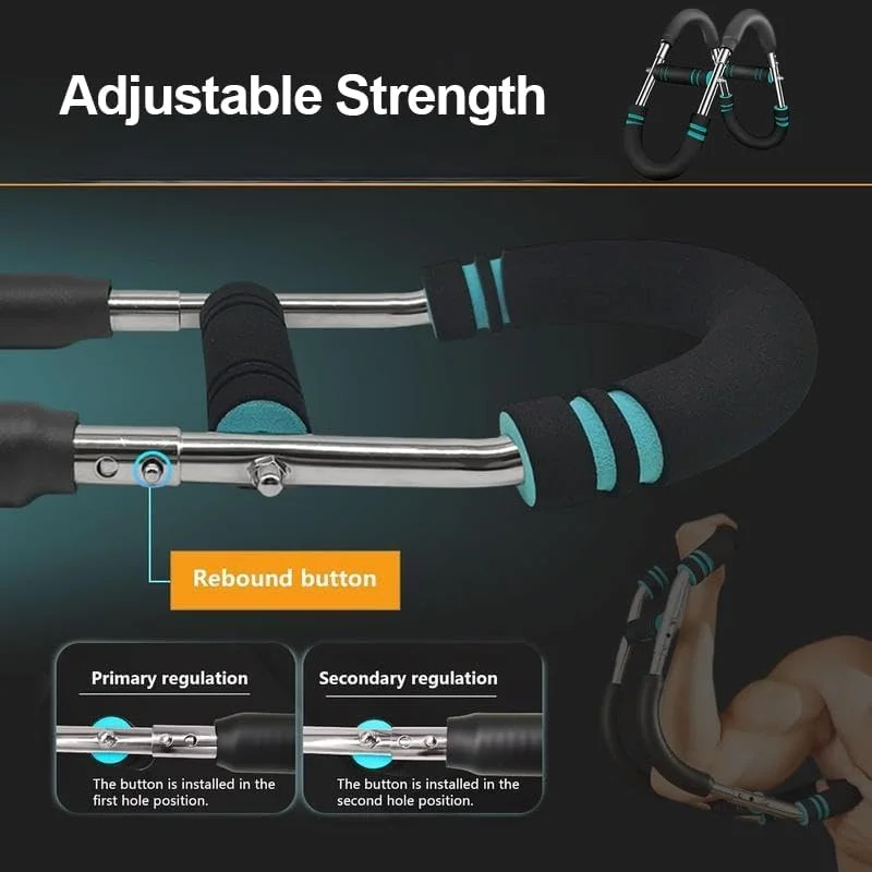 تقویت کننده بازو AccLoo Twister، تمرین دهنده قابل تنظیم سینه برای تقویت عضلات بالاتنه، دستگاه تمرین تقویت کننده سینه قابل جدا شدن برای مردان و زنان، تجهیزات تناسب اندام خانگی