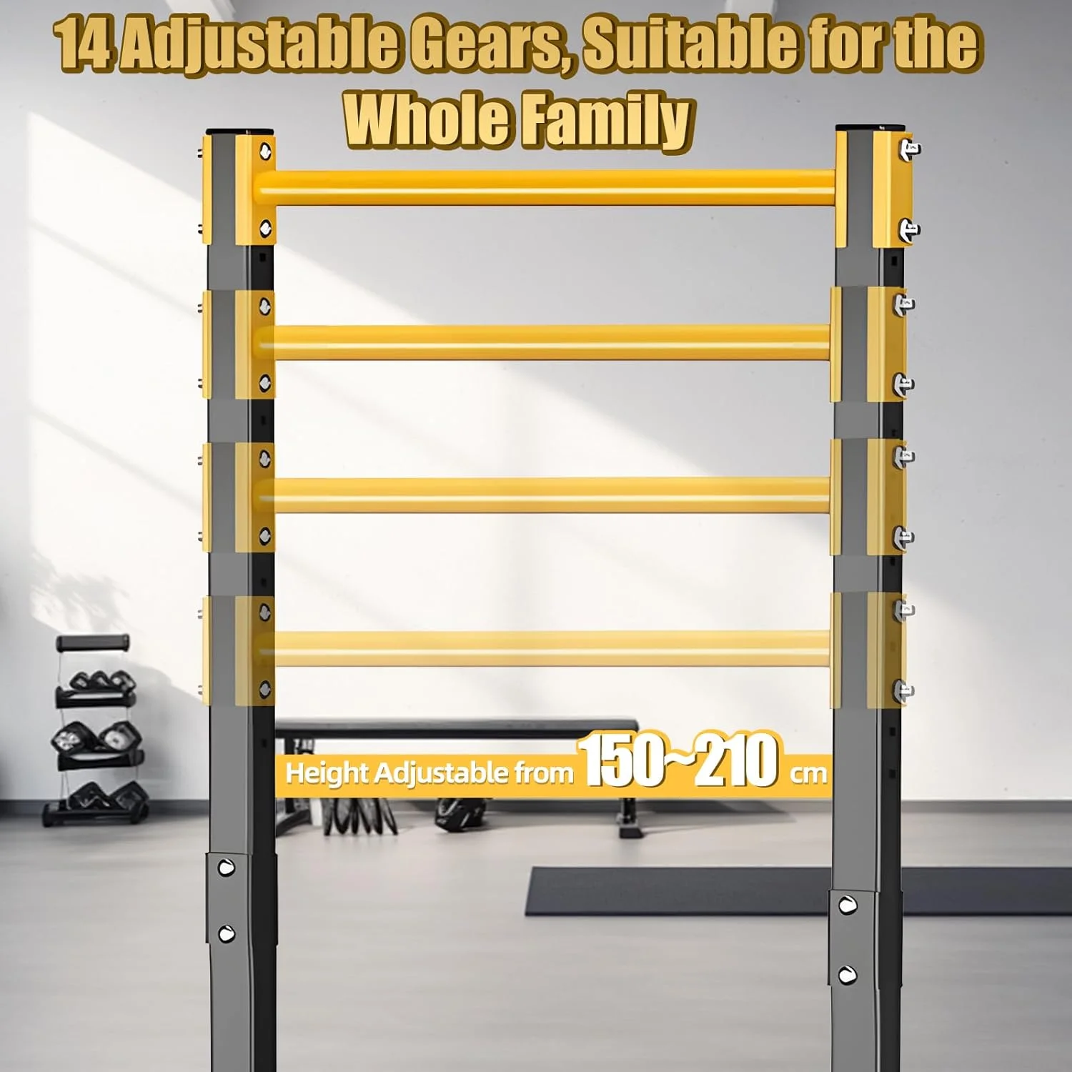 ایستگاه میله بارفیکس قابل تنظیم - تجهیزات تمرین قدرتی چند منظوره برای باشگاه خانگی و استفاده در فضای باز، ساختار مثلثی پایدار، ایده آل برای تمرینات کل بدن