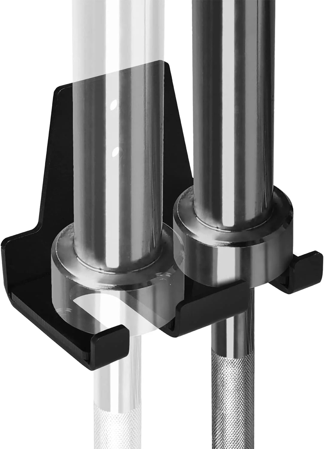 نگهدارنده میله هالتر المپیک عمودی نصب شده روی دیوار Yes4All، قفسه نگهداری میله هالتر، آویز میله هالتر برای تجهیزات تناسب اندام خانگی