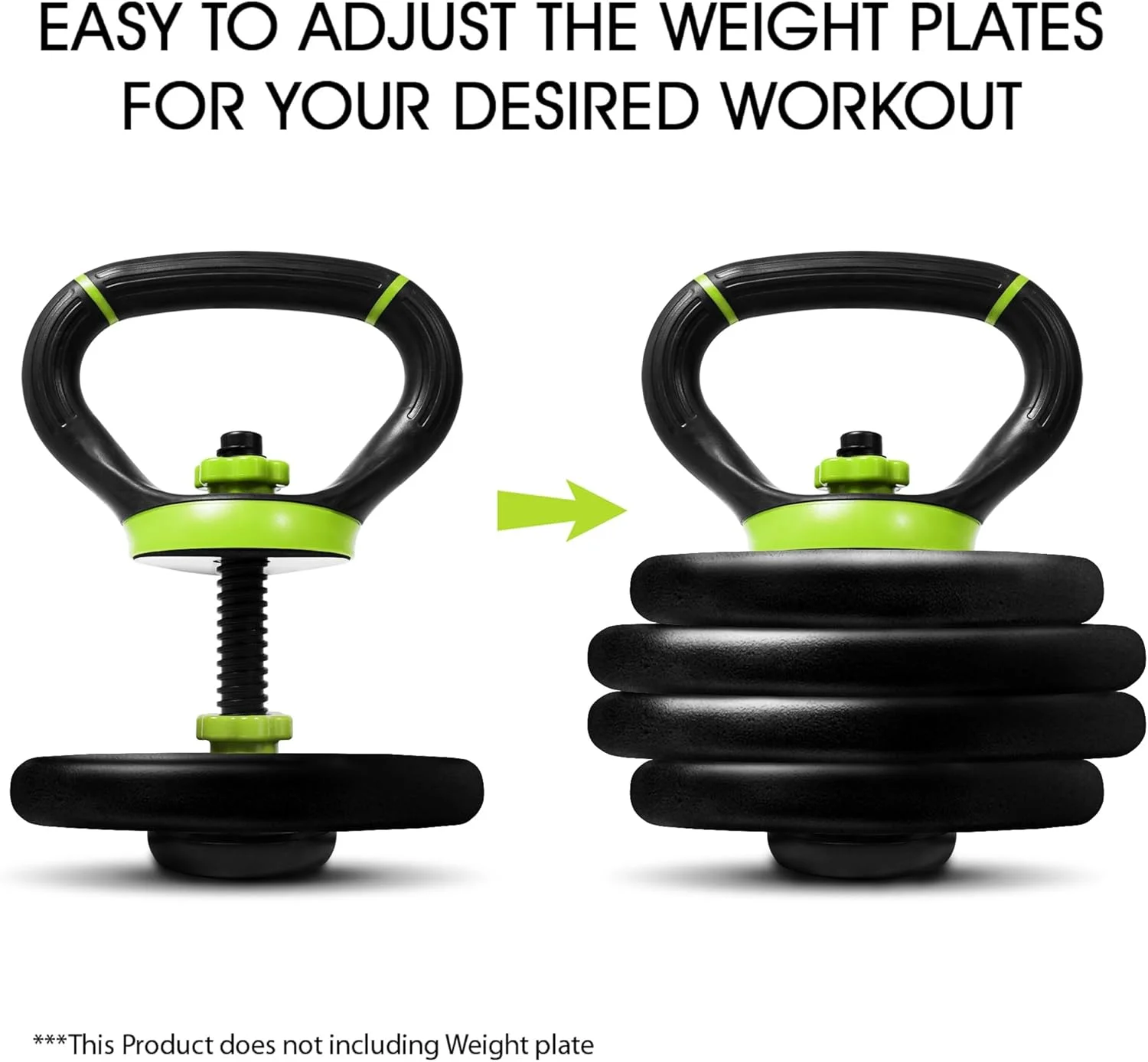 دسته کتل بل قابل تنظیم Yes4All، دسته کتل بل، تبدیل به ست وزنه کتل بل