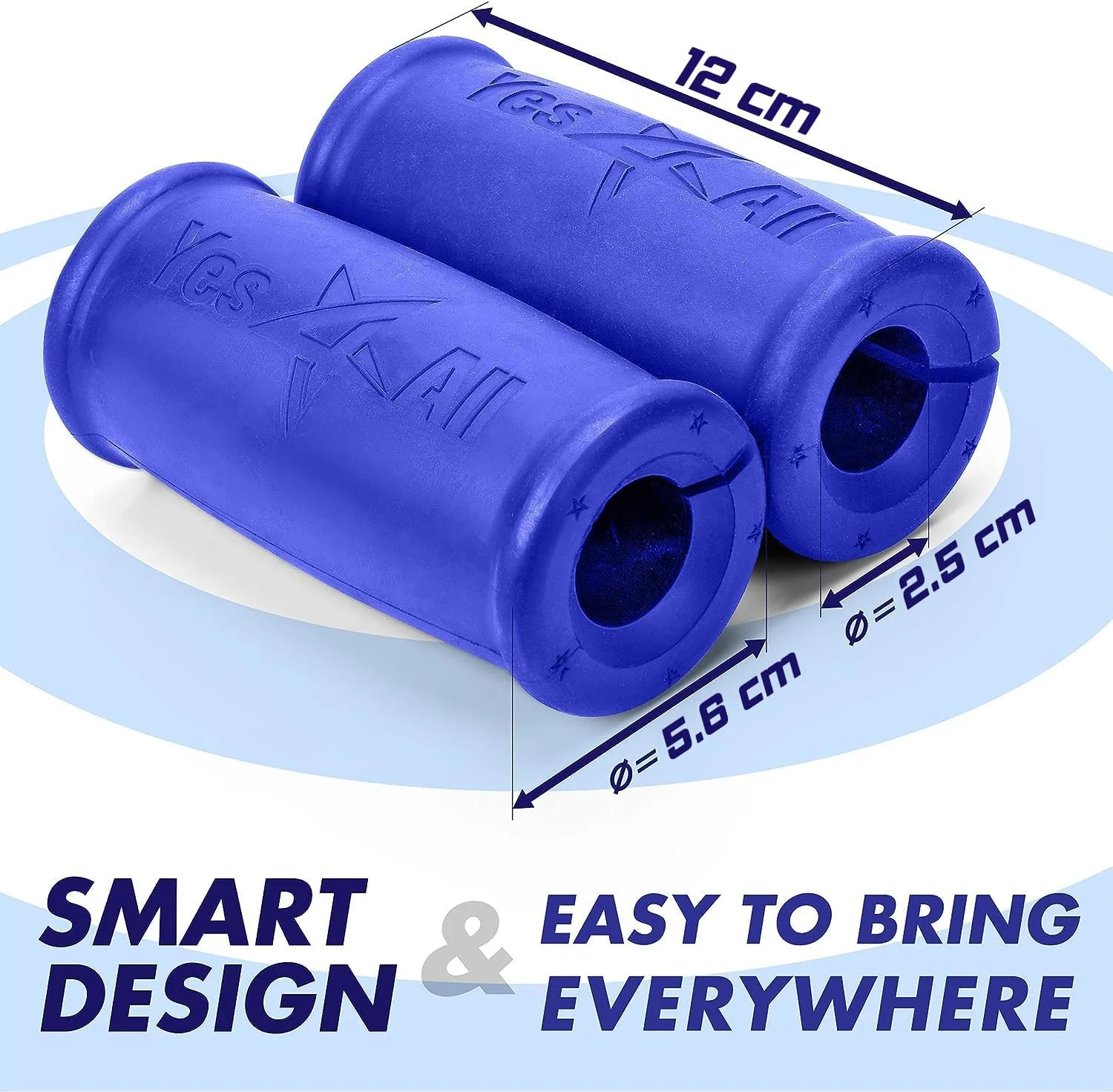 روکش میله ضخیم برای هالتر، وزنه برداری، تمرین بدنسازی - آداپتور میله ضخیم (آبی، ست 2 عددی)