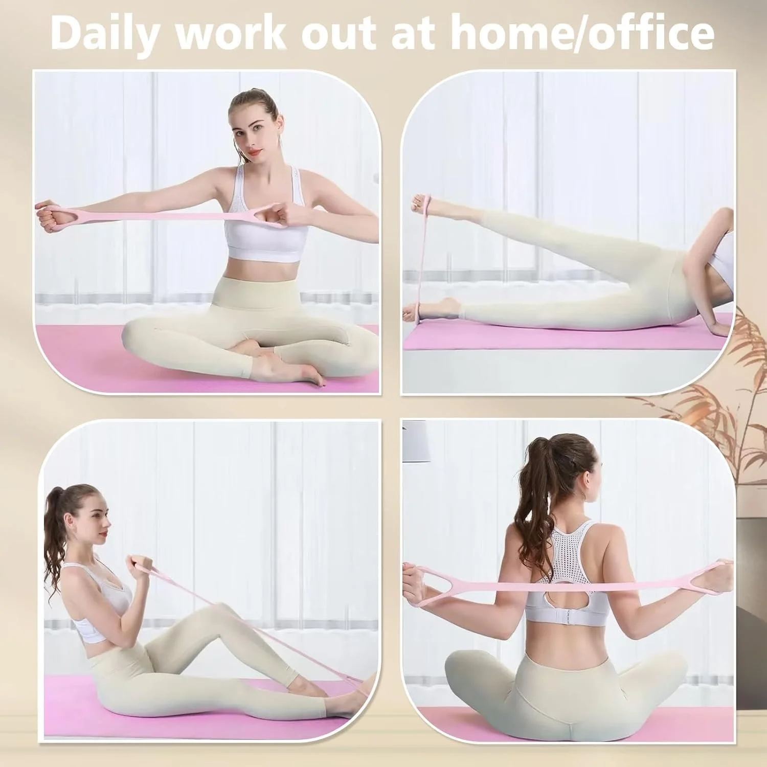 بسته 3 عددی کش های مقاومتی ورزشی YelaJoy - کش های تمرینی الاستیک برای تمرین بازو، پشت و سینه - ایده آل برای یوگا، پیلاتس و فیزیوتراپی