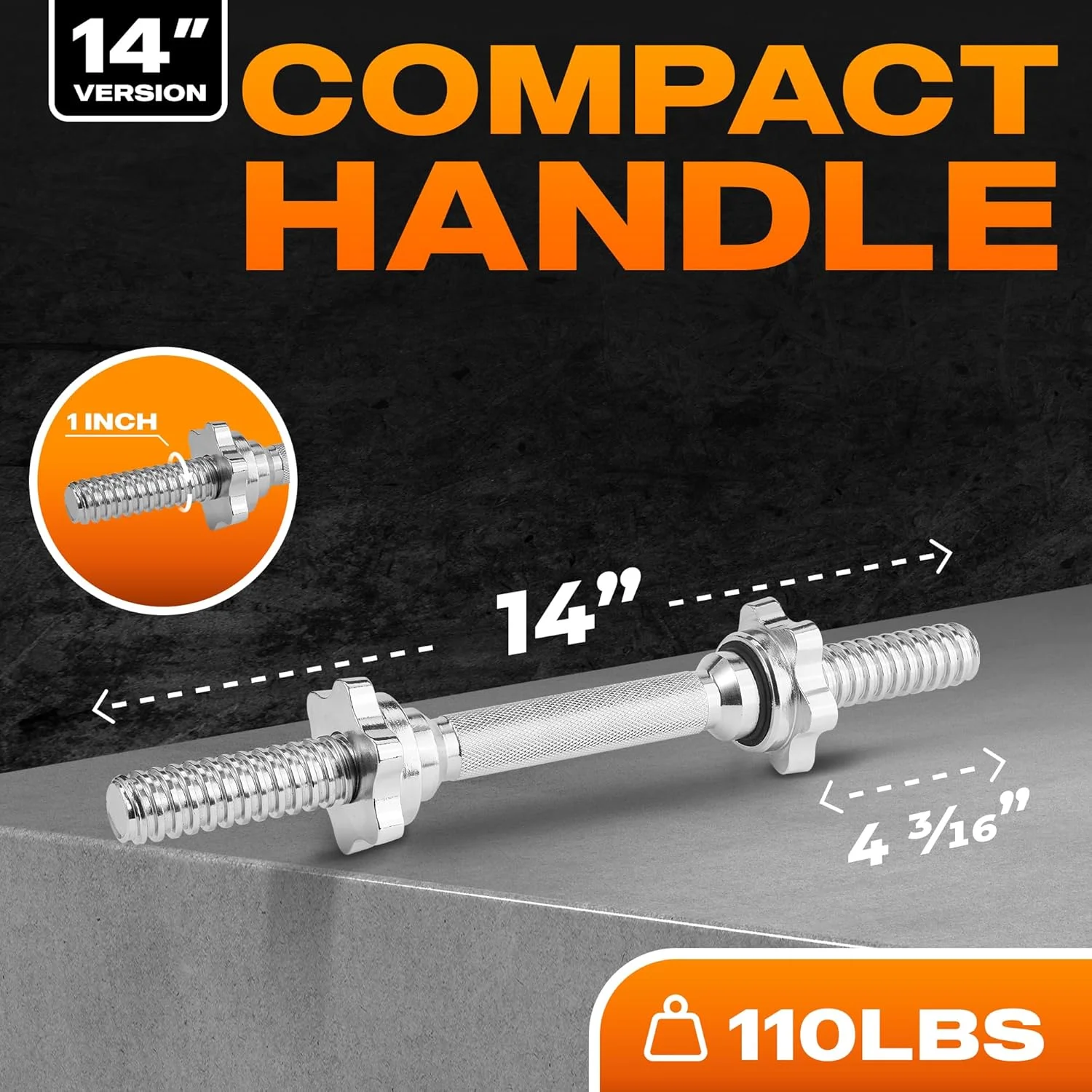 دسته دمبل قابل تنظیم Yes4All / میله هالتر صاف / میله دمبل / بازو ساز برای صفحات وزنه چدنی 1 اینچی با بست دسته دمبل قابل تنظیم Yes4All / میله هالتر صاف / میله دمبل / بازو ساز برای صفحات وزنه چدنی 1 اینچی با بست
