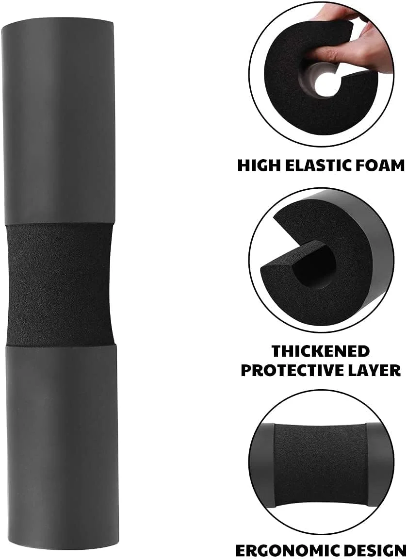 پد میله هالتر ULTIMAX Gym، پد محافظ گردن و شانه اسکات، پد فومی محافظ ارگونومیک، محافظ شانه فومی اسفنجی برای تمرینات هیپ تراست، اسکات، لانگز (مشکی)