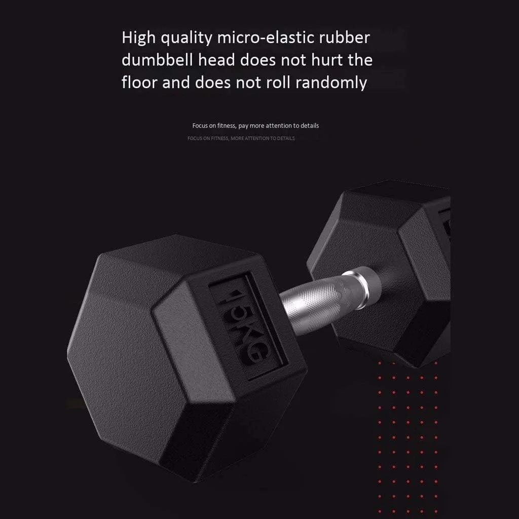 دمبل روکش دار ULTIMAX - دمبل های شش ضلعی آهنی با روکش لاستیکی - جفت/ست 2 عددی