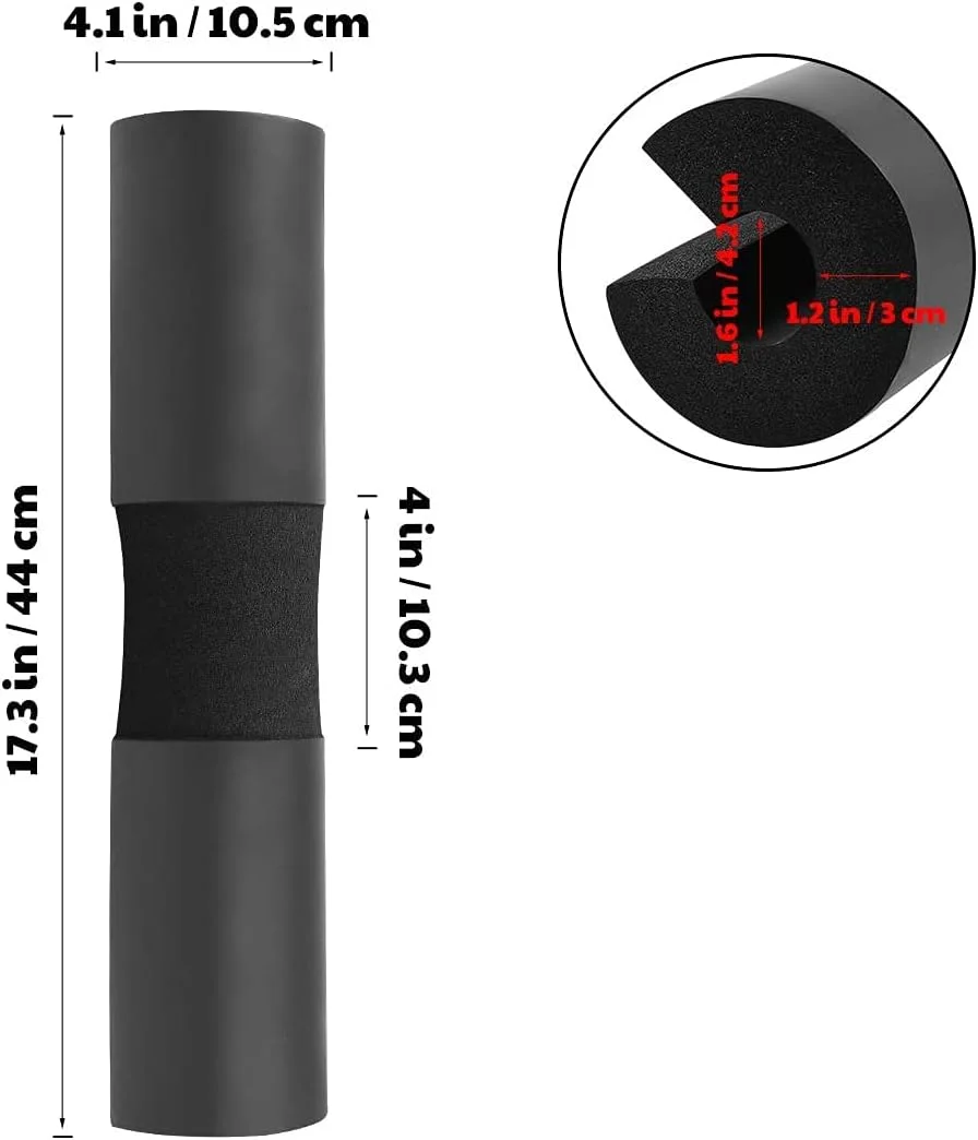پد میله هالتر ULTIMAX Gym، پد محافظ گردن و شانه اسکات، پد فومی محافظ ارگونومیک، محافظ شانه فومی اسفنجی برای تمرینات هیپ تراست، اسکات، لانگز (مشکی)
