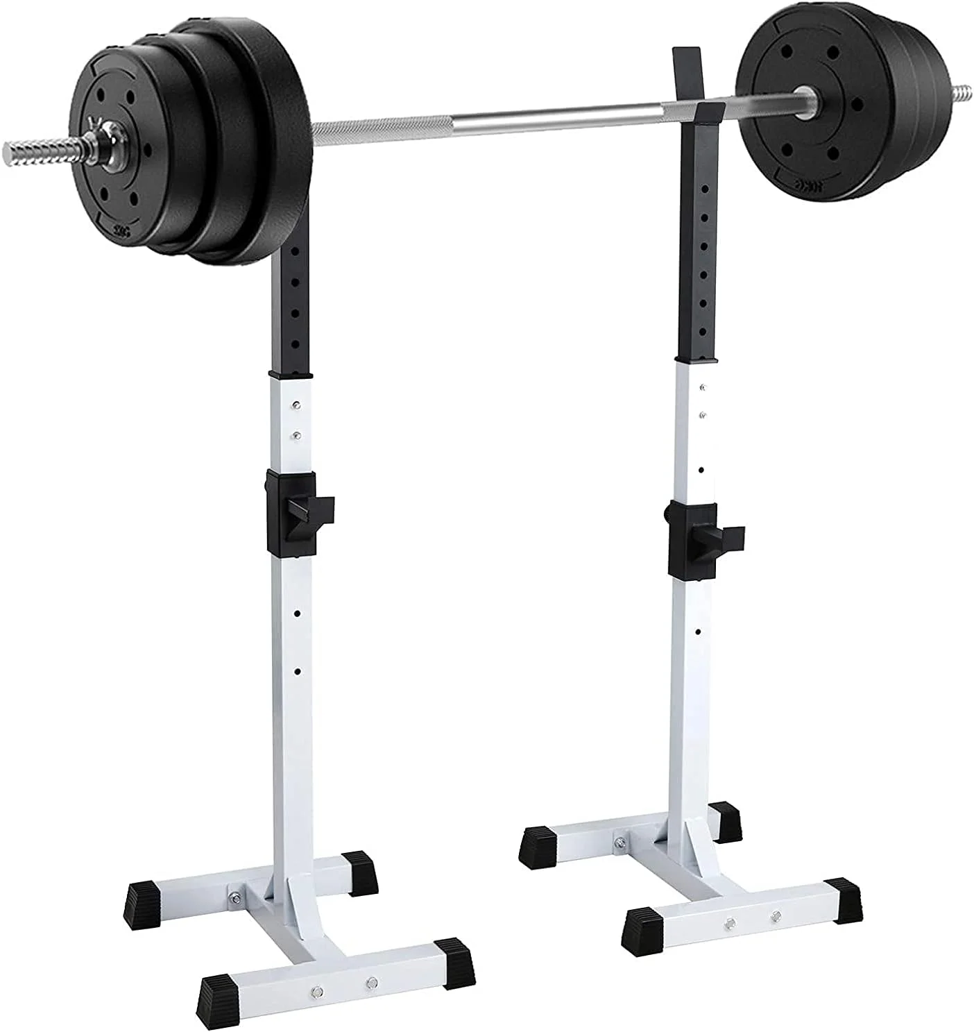 پایه اسکات قابل تنظیم ULTIMAX با حداکثر تحمل وزن 200 کیلوگرم برای پرس سینه، پایه دمبل قابل حمل - پایه هالتر چند منظوره برای تمرینات وزنه برداری در خانه