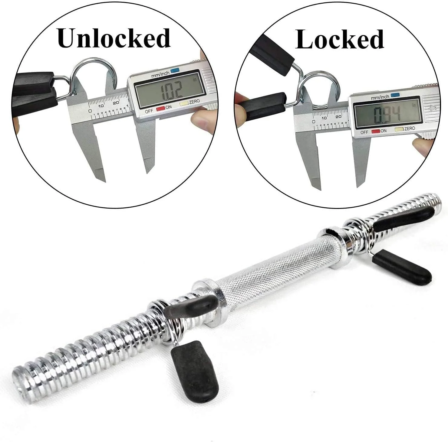 ست گیره هالتر TERRIFI، 6 عددی، 4 عدد گیره هالتر 1 اینچی با رهاسازی سریع، گیره های قفل دمبل با 2 عدد گیره فنری هالتر ورزشی، گیره وزنه برای وزنه برداری، تمرین، تمرینات قدرتی