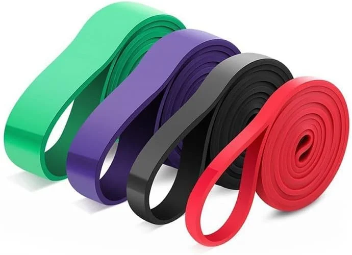 بندهای کمکی بارفیکس N|C، بندهای کششی مقاومتی، بندهای حرکتی، بندهای تمرین پاورلیفتینگ 208 سانتی متر (مجموعه 4 عددی)