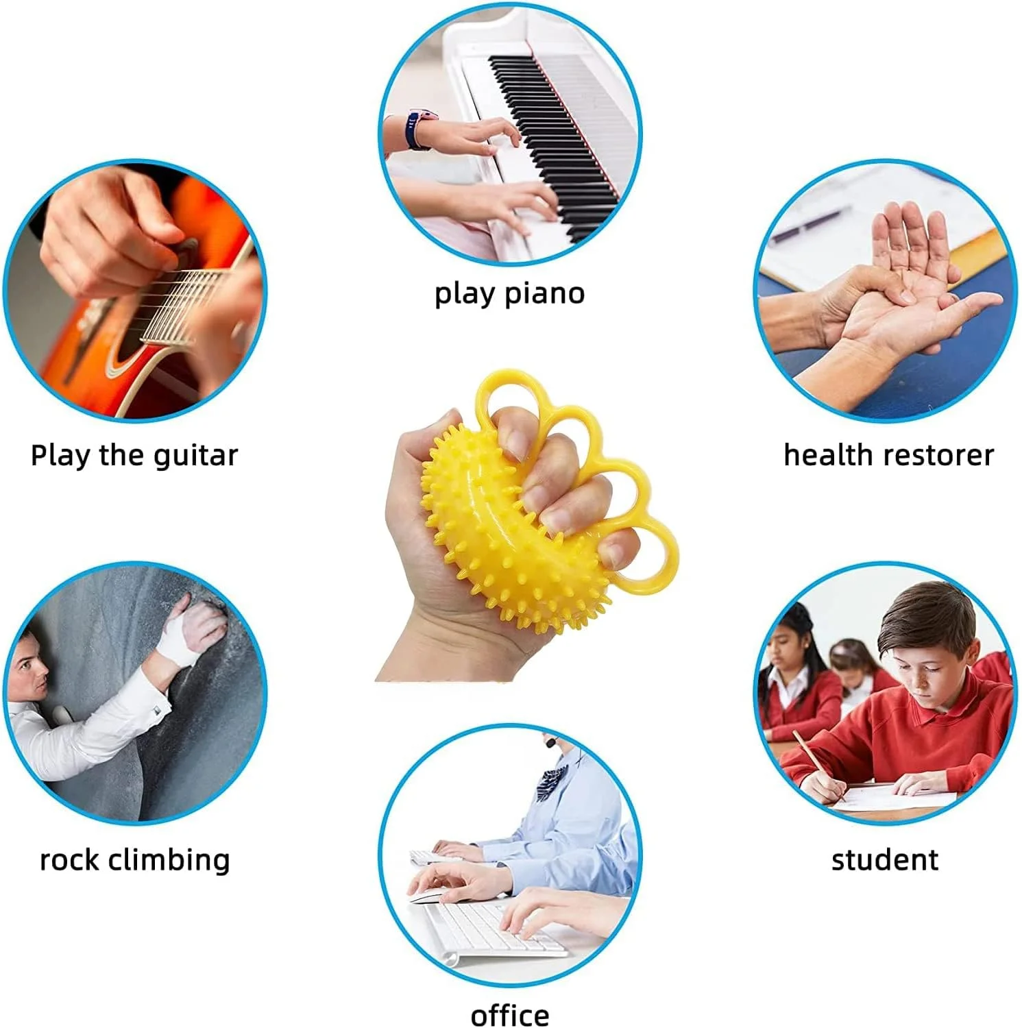 تقویت کننده مچ دست LONIMIA، توپ تمرین انگشت و تقویت کننده دست برای قدرت، تقویت مچ دست، بهبود انعطاف پذیری، توپ فیزیوتراپی دست برای گرفتگی و ریکاوری دست تقویت کننده مچ دست LONIMIA، توپ تمرین انگشت و تقویت کننده دست برای قدرت، تقویت مچ دست، بهبود انعطاف پذیری، توپ فیزیوتراپی دست برای گرفتگی و ریکاوری دست