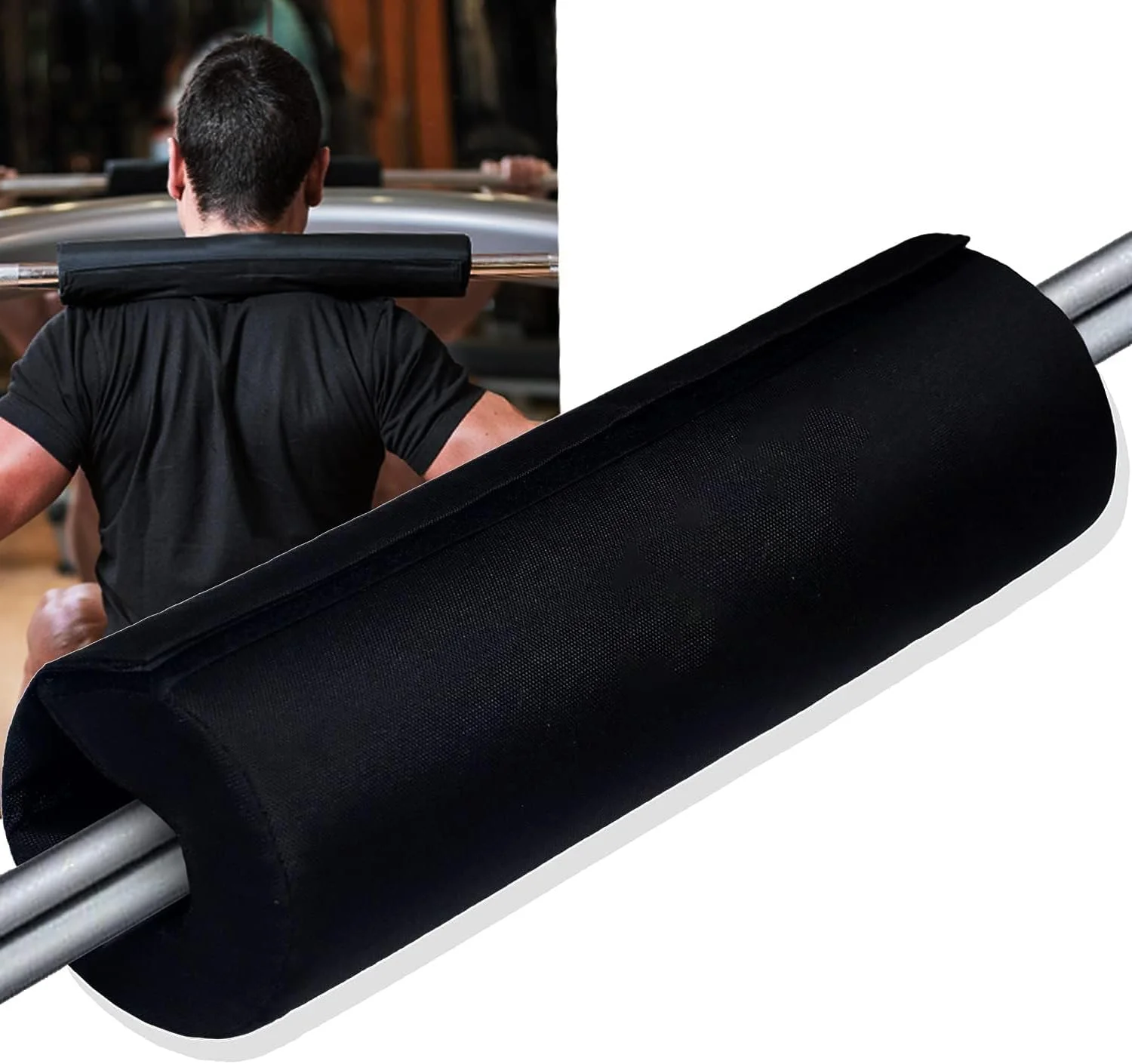 محافظ میله هالتر STAYOUNG - پد فومی اسکوات، کاهش فشار از گردن و شانه، ارائه پشتیبانی از کمر، پد اسفنجی فومی ضد لغزش برای اسکوات و لانگز (مشکی)