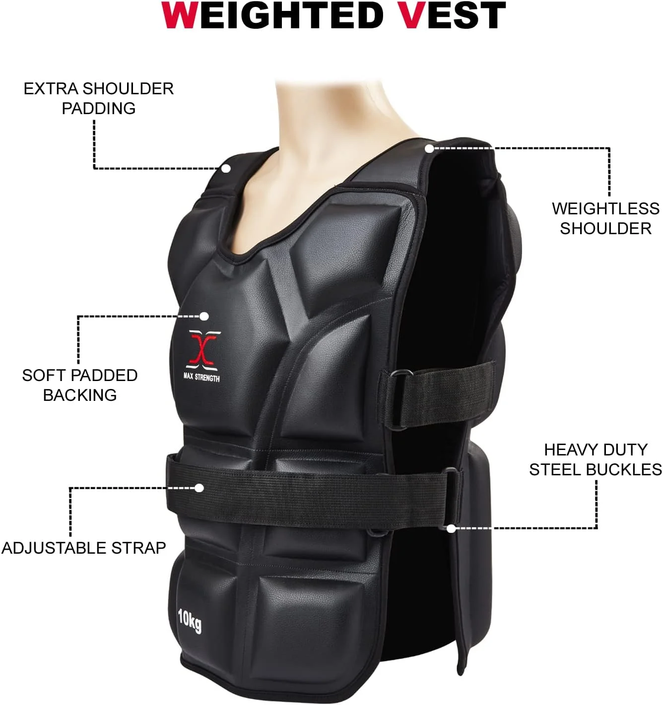 جلیقه وزنه دار با حداکثر قدرت برای تمرینات ورزشی، دویدن، فیتنس و کاهش وزن (15)