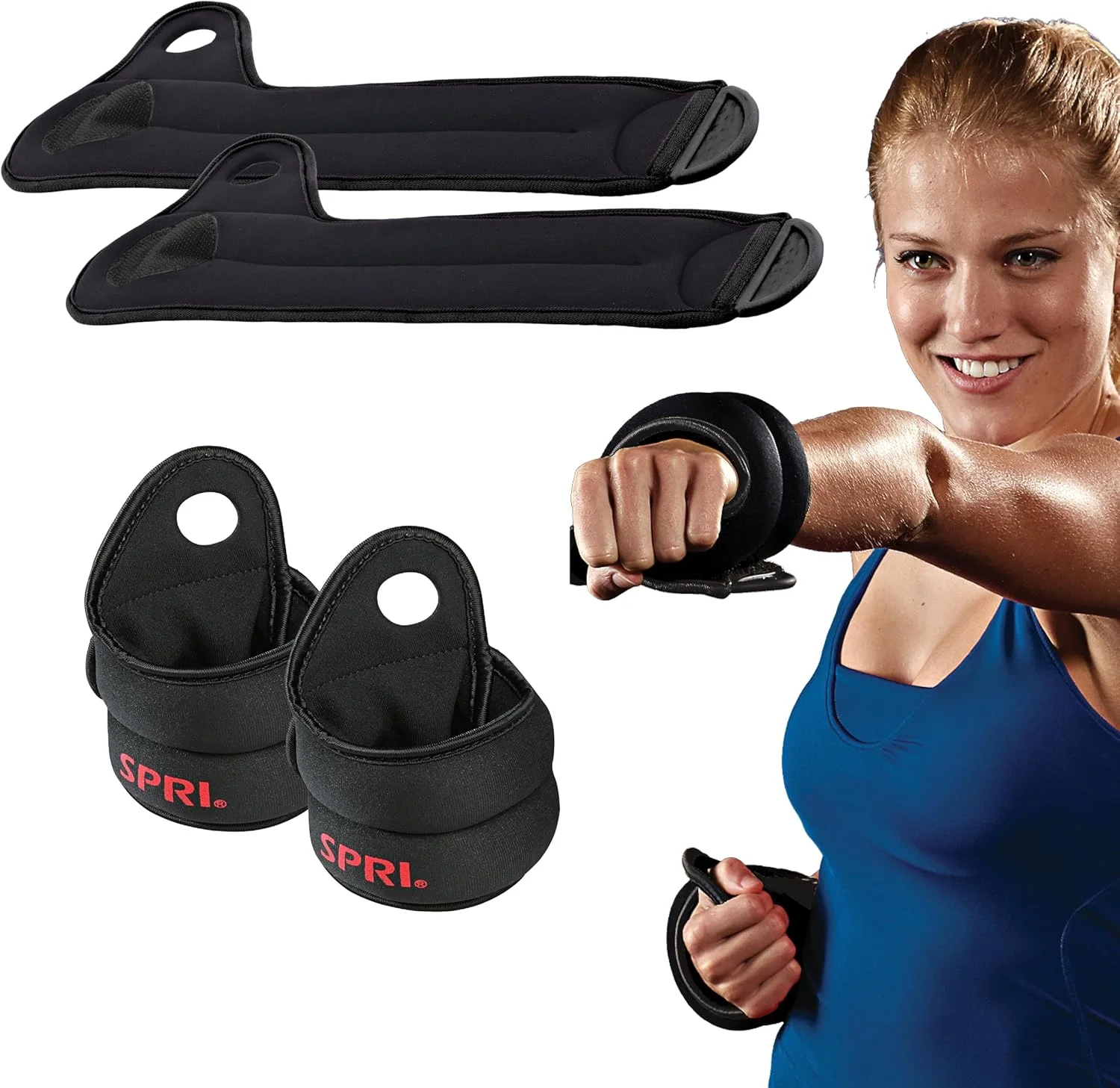 وزنه مچ دست اس پی آر آی با قفل انگشت شست، مناسب برای خانم ها و آقایان (موجود در ست های 900 گرمی یا 1.8 کیلوگرمی)