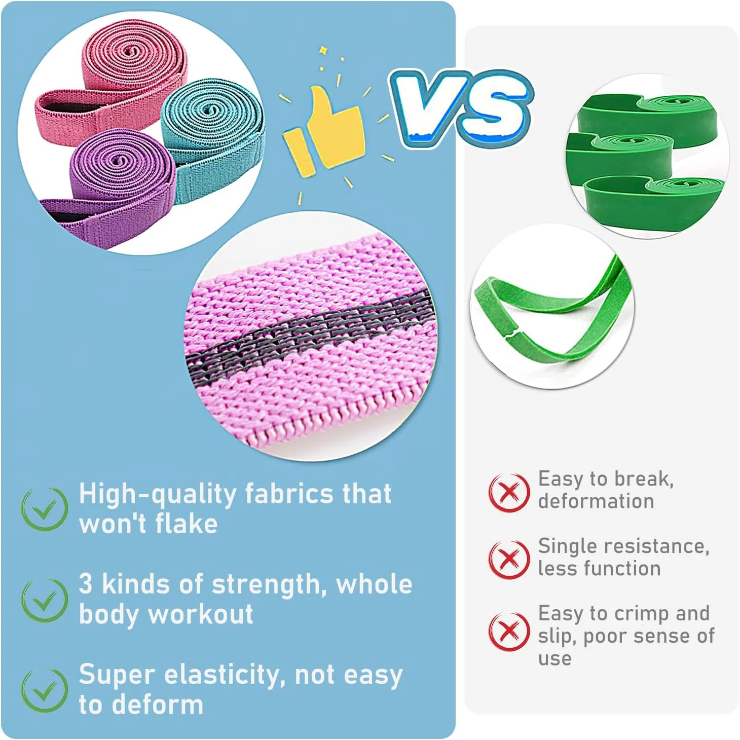 ست ۳ عددی کش مقاومتی STAYOUNG - کش های پارچه ای بلند برای تمرینات ورزشی بانوان و آقایان، کش های ورزشی برای تناسب اندام در خانه، یوگا، پیلاتس