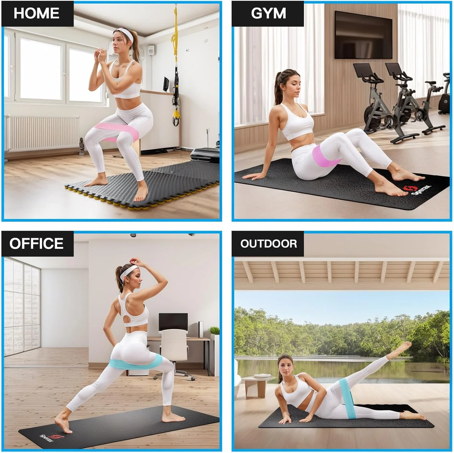 کش های مقاومتی اسپرَکس، کش های ورزشی برای تمرینات ورزشی، کش های کششی ضد لغزش، تناسب اندام الاستیک بدن