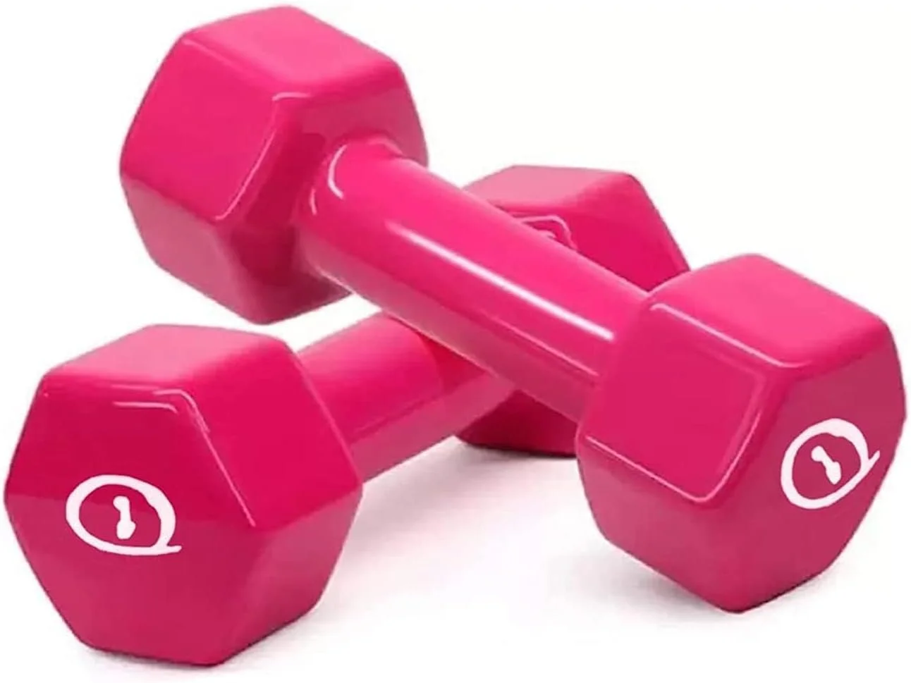 دمبل های شش ضلعی وینیل ضد لغزش و ضد غلتش اسپارنود فیتنس برای تمرین، ورزش و تناسب اندام (1 کیلوگرم (جفت)، جامد)