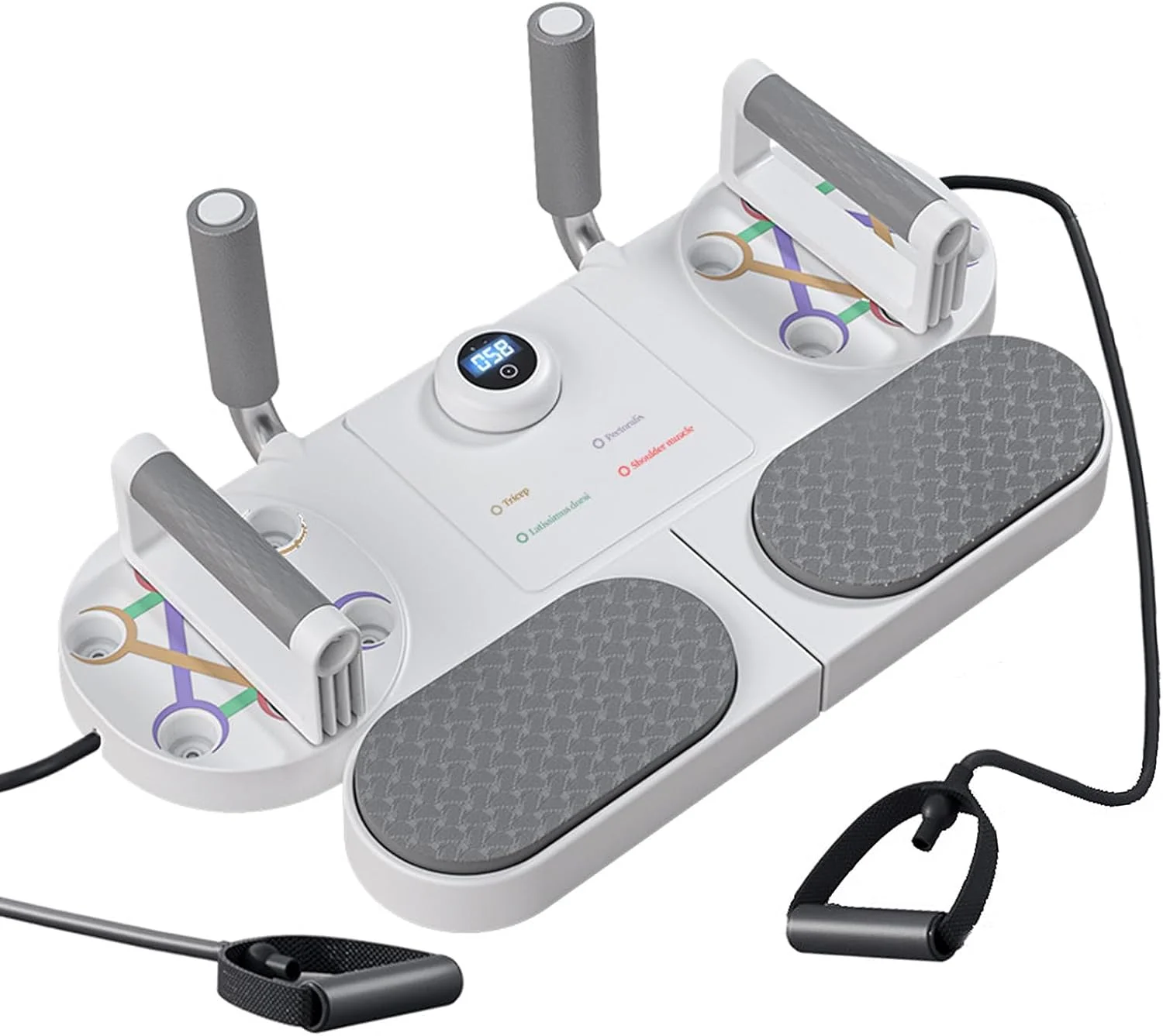 تخته شنا سوئدی SOOFAM، میله شنا سوئدی قابل حمل برای باشگاه خانگی، تخته پیلاتس چند منظوره با طناب های مقاومتی و شمارنده هوشمند خودکار، تخته شنا سوئدی برای مردان و زنان، تجهیزات تمرینات اصلی خانگی