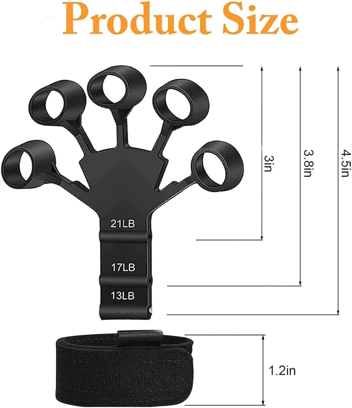 تقویت کننده انگشت SKY-TOUCH، 1 عدد، تمرین دهنده قدرت دست، تقویت کننده دست برای تمرینات قدرتی، تمرین دهنده انگشت با 6 سطح مقاومت، تمرین اکستنشن فلکشن انگشت برای نوازندگان، صخره نوردی