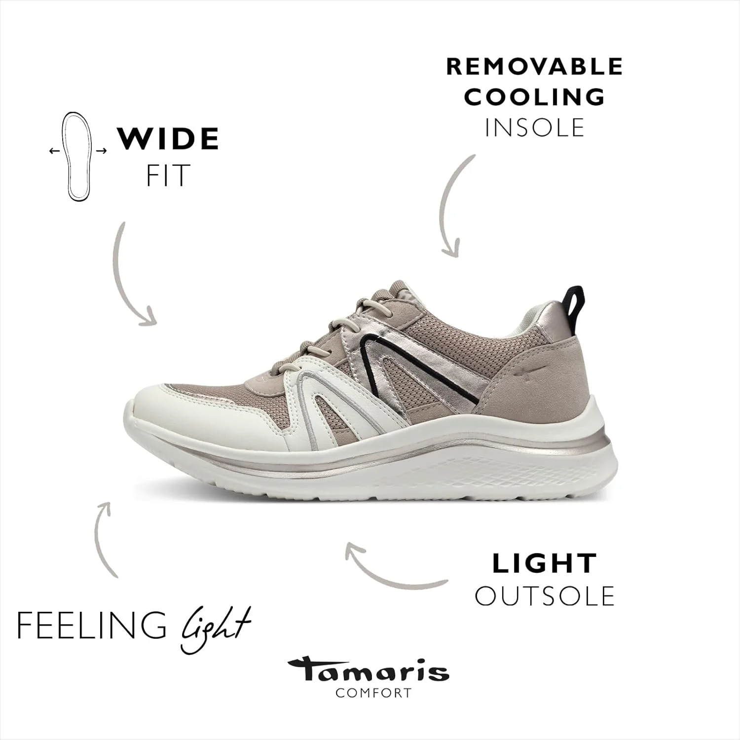 کفش کتانی زنانه تاماریس Comfort 8-83724-44