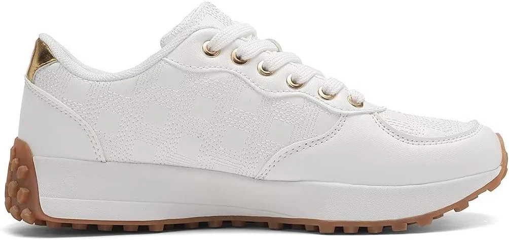 کفش ورزشی شیک زنانه SKY VIEW - کفش‌های راحتی روزمره با فوم مموری و ضد لغزش برای بانوان - کفش‌های بنددار سبک وزن