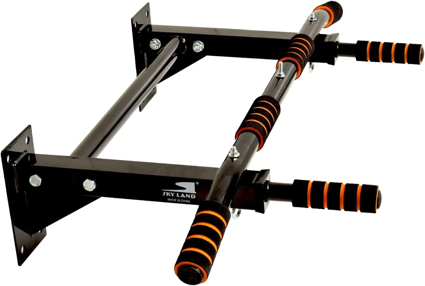 بارفیکس دیواری SKY LAND با نگهدارنده کیسه بوکس | فولاد سنگین، موقعیت های چندگانه برای باشگاه خانگی و تمرینات قدرتی | تحمل وزن 130 کیلوگرم | EM-1120 (مشکی)