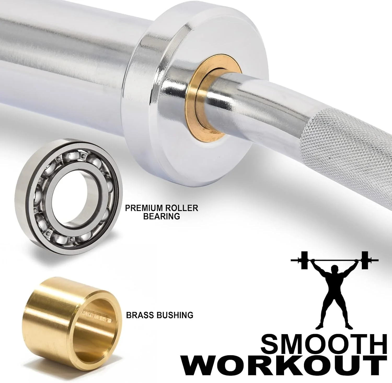 میله هالتر خمیده المپیک SKY LAND مدل زیگ زاگ 1.2 متری - روکش کروم EZ برای تمرینات دوسر بازو، سه سر بازو و قدرتی | میله هالتر وزنه برداری فولادی سنگین - EM-9265-ZIP