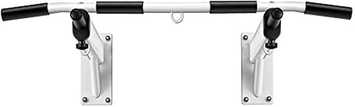 بارفیکس دیواری چند منظوره SKY LAND مدل EM-1199 مناسب برای تمرینات ورزشی در خانه، فولاد سنگین، دستگیره های ضد لغزش، ایستگاه دیپ، تمرینات پا و بوکس - سفید، بزرگ