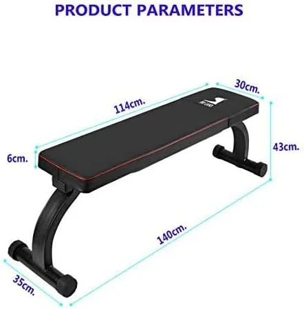نیمکت تخت تاشو تمرینات ورزشی SKY LAND - نیمکت تمرین سنگین برای باشگاه خانگی، تمرینات قدرتی، پرس دمبل و تمرینات کل بدن - EM-1854، مشکی