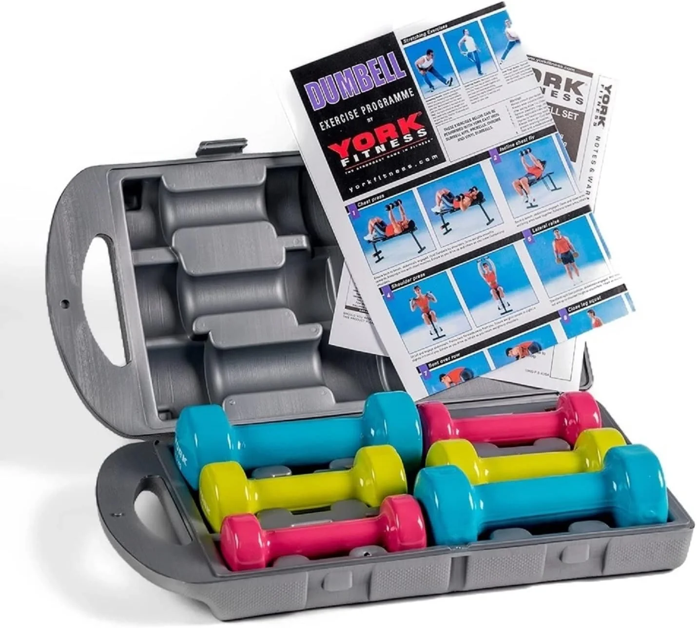 ست دمبل با روکش وینیل SKY LAND همراه با جعبه قالب‌گیری شده دمبل