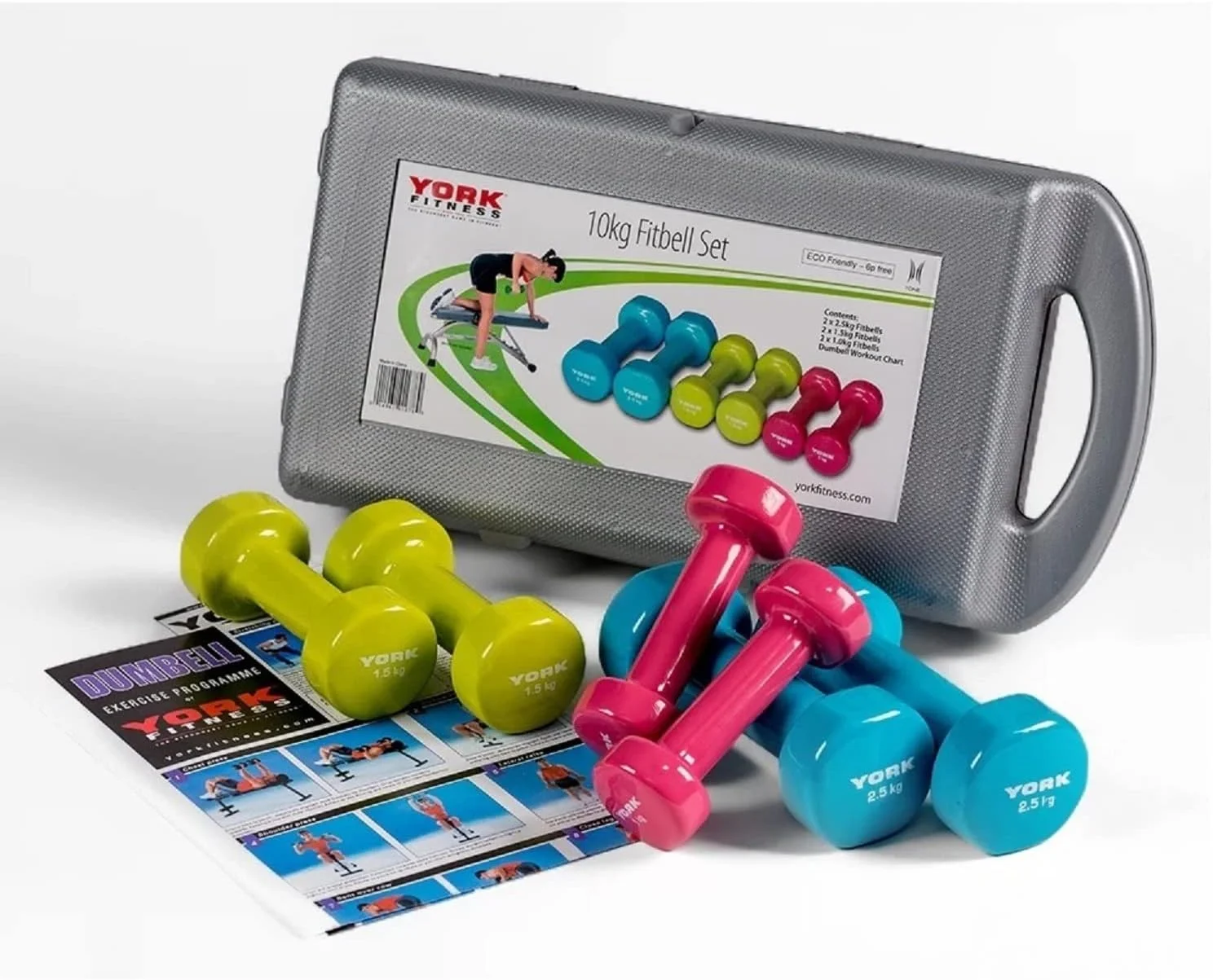 ست دمبل با روکش وینیل SKY LAND همراه با جعبه قالب‌گیری شده دمبل