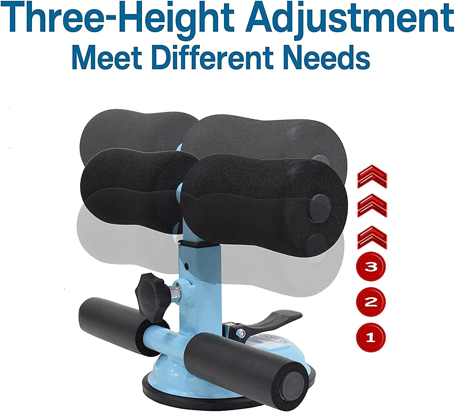 میله دراز و نشست قابل حمل SKY LAND، دستیار ارتقا یافته با مکش خودکار، دسته فوم ضد لغزش، میله پشتیبانی دو خطی برای تمرینات شکم، شنا، پلانک و تقویت عضلات مرکزی - آبی مدل EM-9345-B