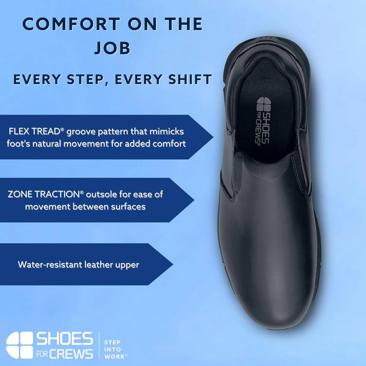 کفش های کار زنانه مدل Cater II Shoes for Crews، مناسب برای کار در رستوران و محیط های خدماتی، ضد لغزش