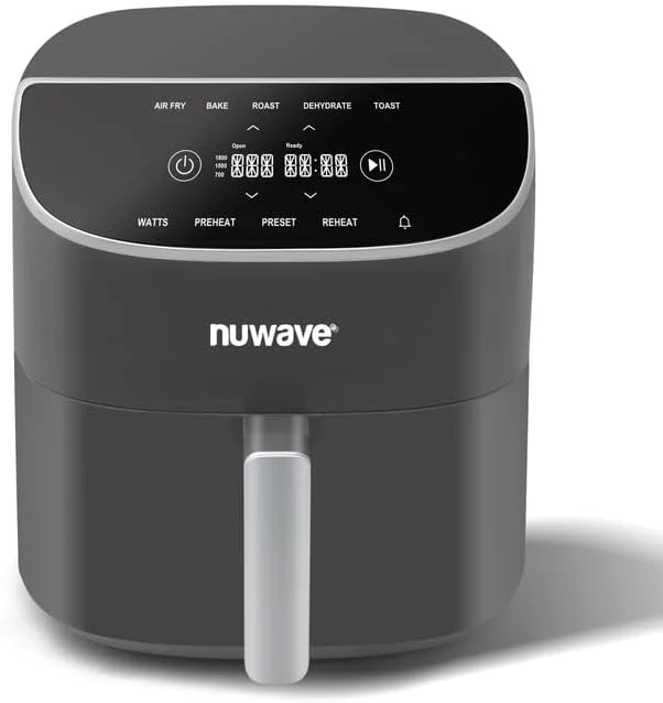 سرخ کن بادی 8QT Nuwave Brio Plus خاکستری خنک، صفحه لمسی LED دیجیتال با نمایشگر سفید خنک، 50 درجه فارنهایت ~ 400 درجه فارنهایت با دقت 5 درجه، 3 گزینه وات، 5 عملکرد پخت و پز، 50 حافظه، بدون PFAS، جدید و بهبود یافته سرخ کن بادی 8QT Nuwave Brio Plus خاکستری خنک، صفحه لمسی LED دیجیتال با نمایشگر سفید خنک، 50 درجه فارنهایت ~ 400 درجه فارنهایت با دقت 5 درجه، 3 گزینه وات، 5 عملکرد پخت و پز، 50 حافظه، بدون PFAS، جدید و بهبود یافته