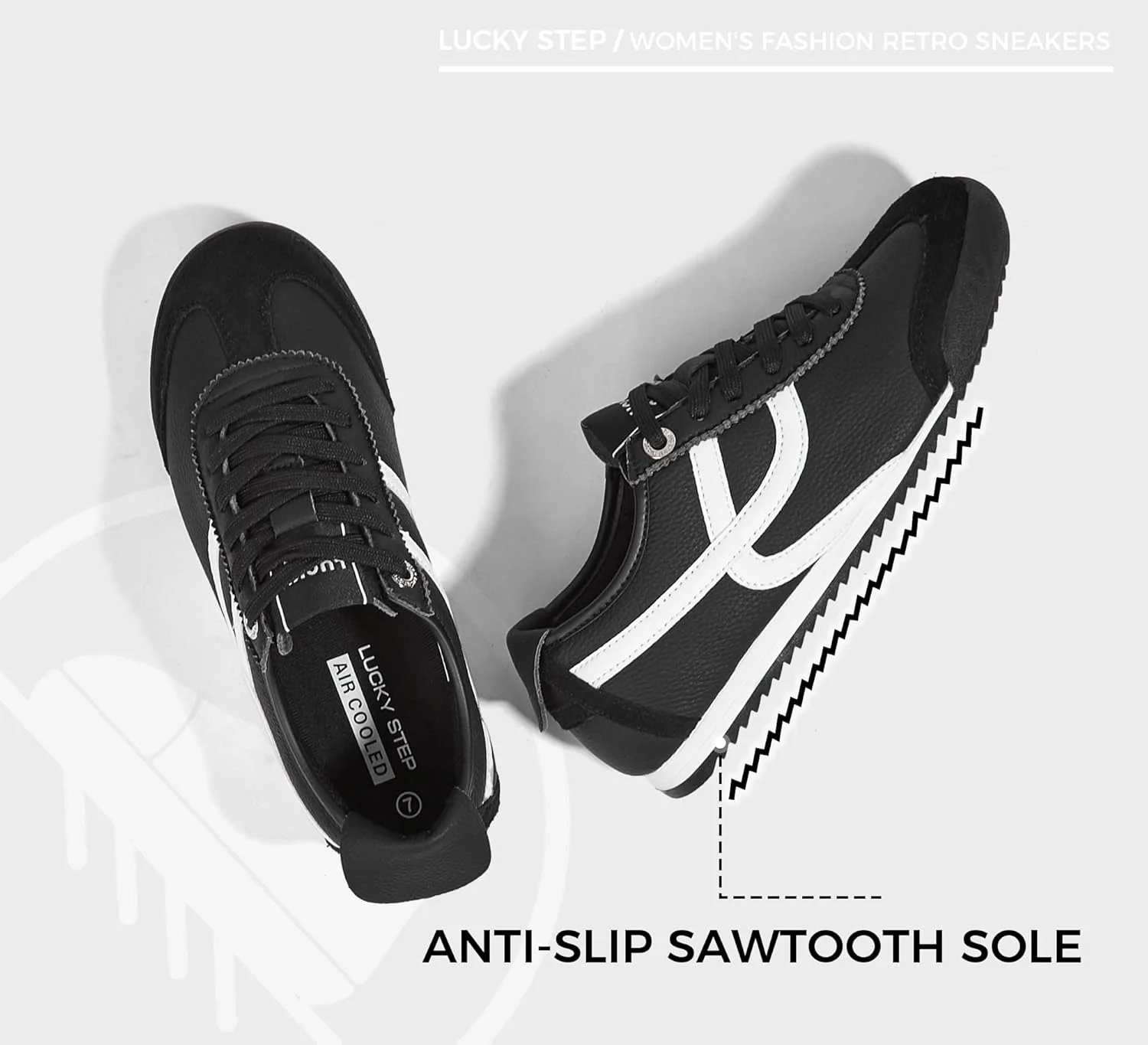 کفش ورزشی زنانه لاکی استپ، سبک، راحت و مناسب پیاده روی، ورزش و استفاده روزمره کفش ورزشی زنانه لاکی استپ، سبک، راحت و مناسب پیاده روی، ورزش و استفاده روزمره