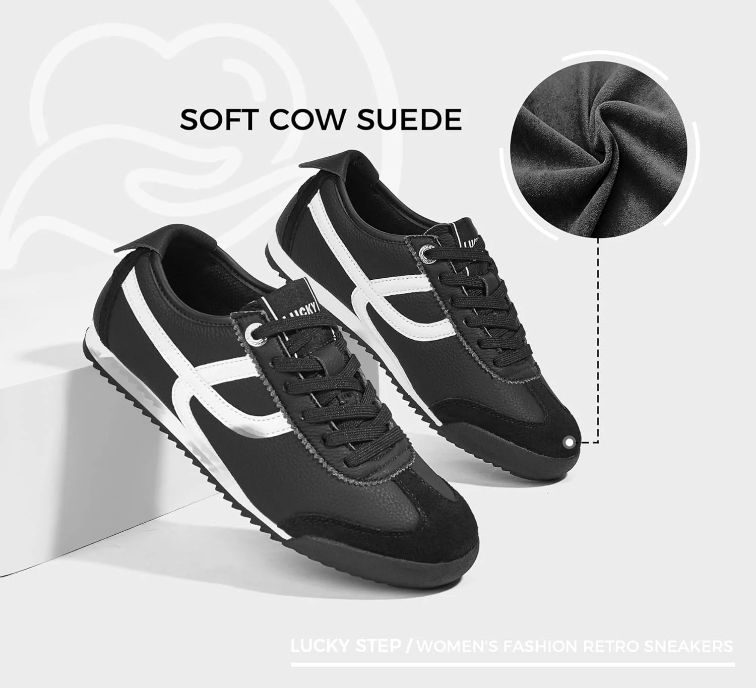 کفش ورزشی زنانه لاکی استپ، سبک، راحت و مناسب پیاده روی، ورزش و استفاده روزمره کفش ورزشی زنانه لاکی استپ، سبک، راحت و مناسب پیاده روی، ورزش و استفاده روزمره